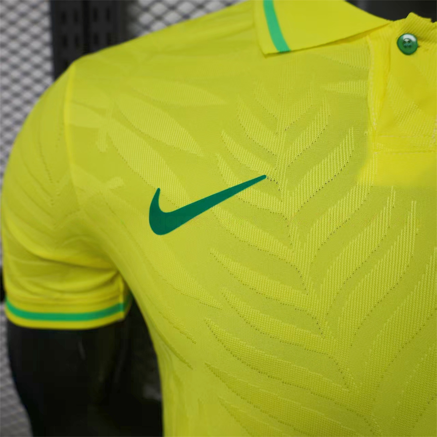 Brazil 25-26 Fern Yellow Polo Jersey - Player Version - UnitedFutballJersey
