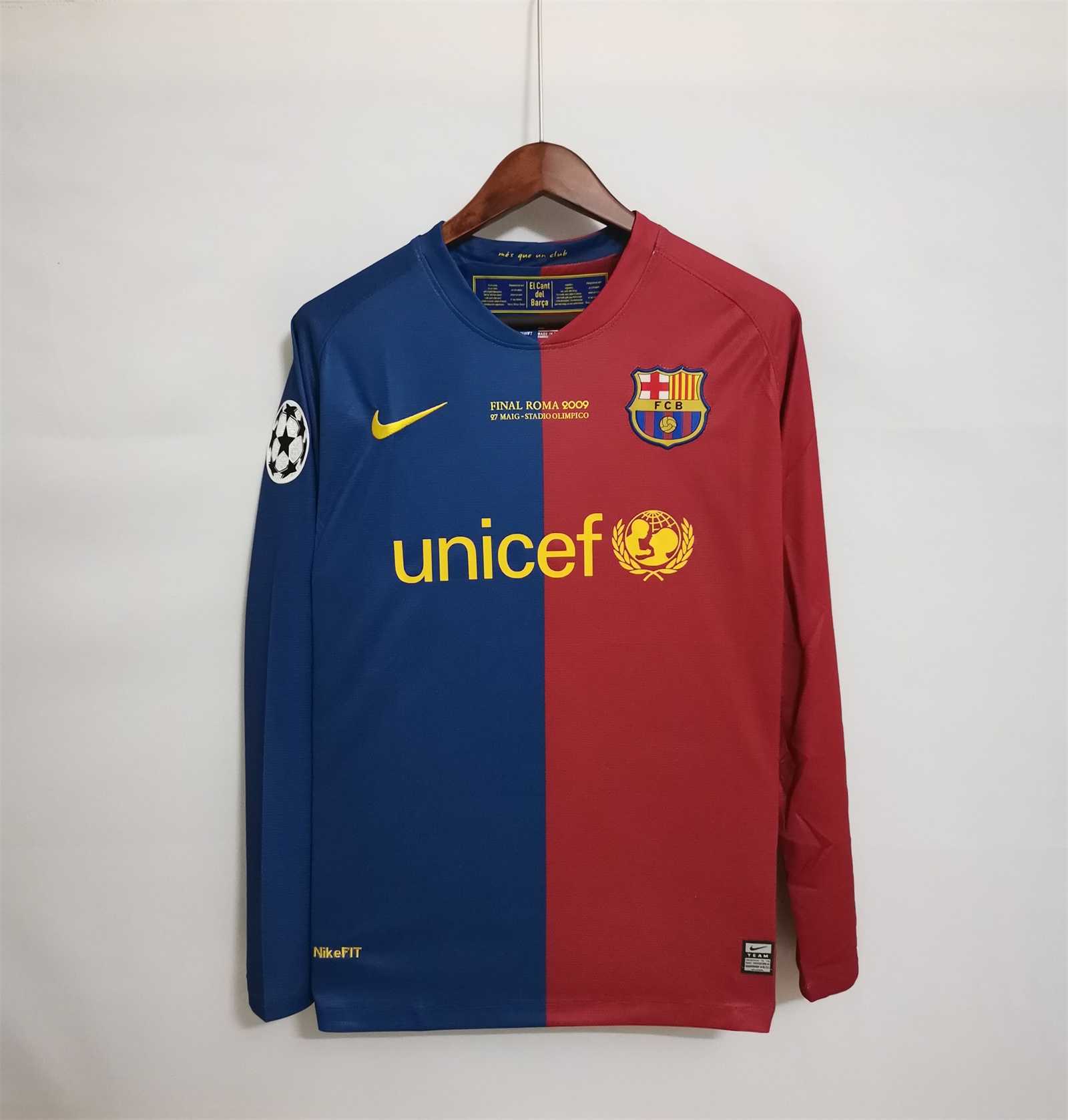 B.A.R.S.A Retro 08-09 Home Long Sleeve Jersey - UnitedFutballJersey