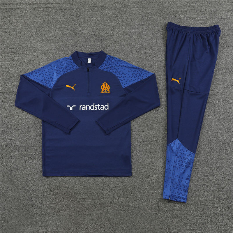 Marseille 23-24 Long Sleeve Training Set -Royal Rlue - UnitedFutballJersey
