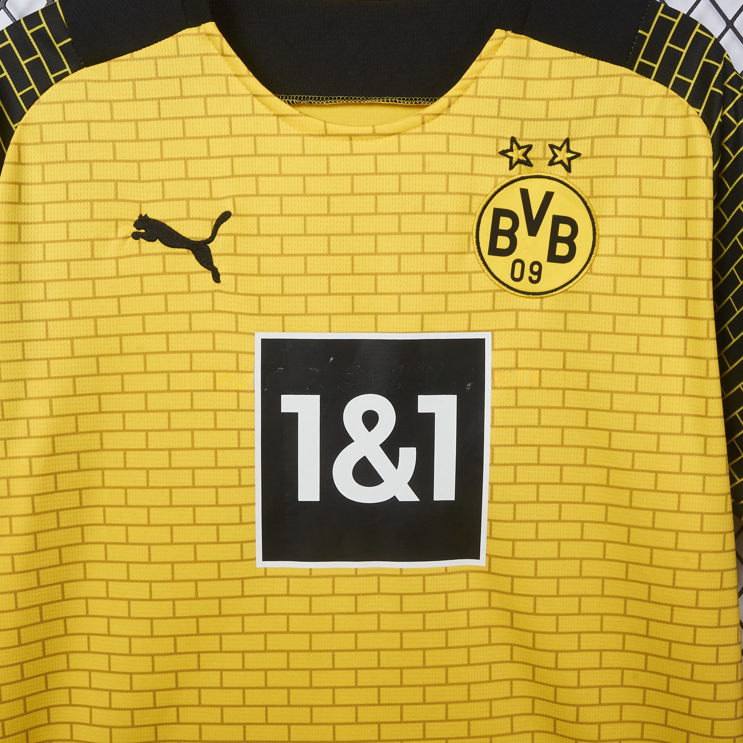 Dortmund 25-26 Pre-Match Training Yellow Brickwork Pattern Jersey - Fans Version - UnitedFutballJersey