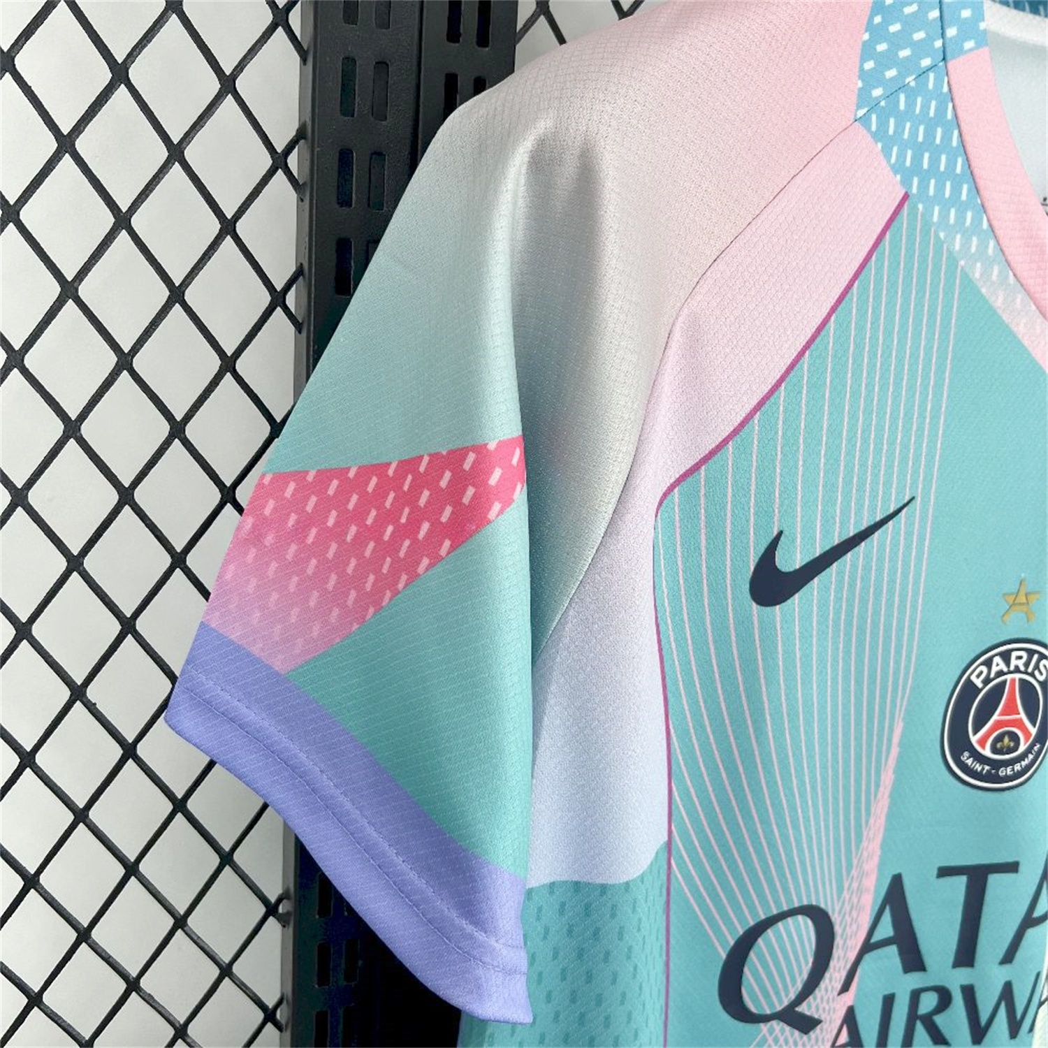 Paris Saint-Germain PSG 25-26 T90 White Lines Light Blue Gradient Special Jersey - Fans Version - UnitedFutballJersey