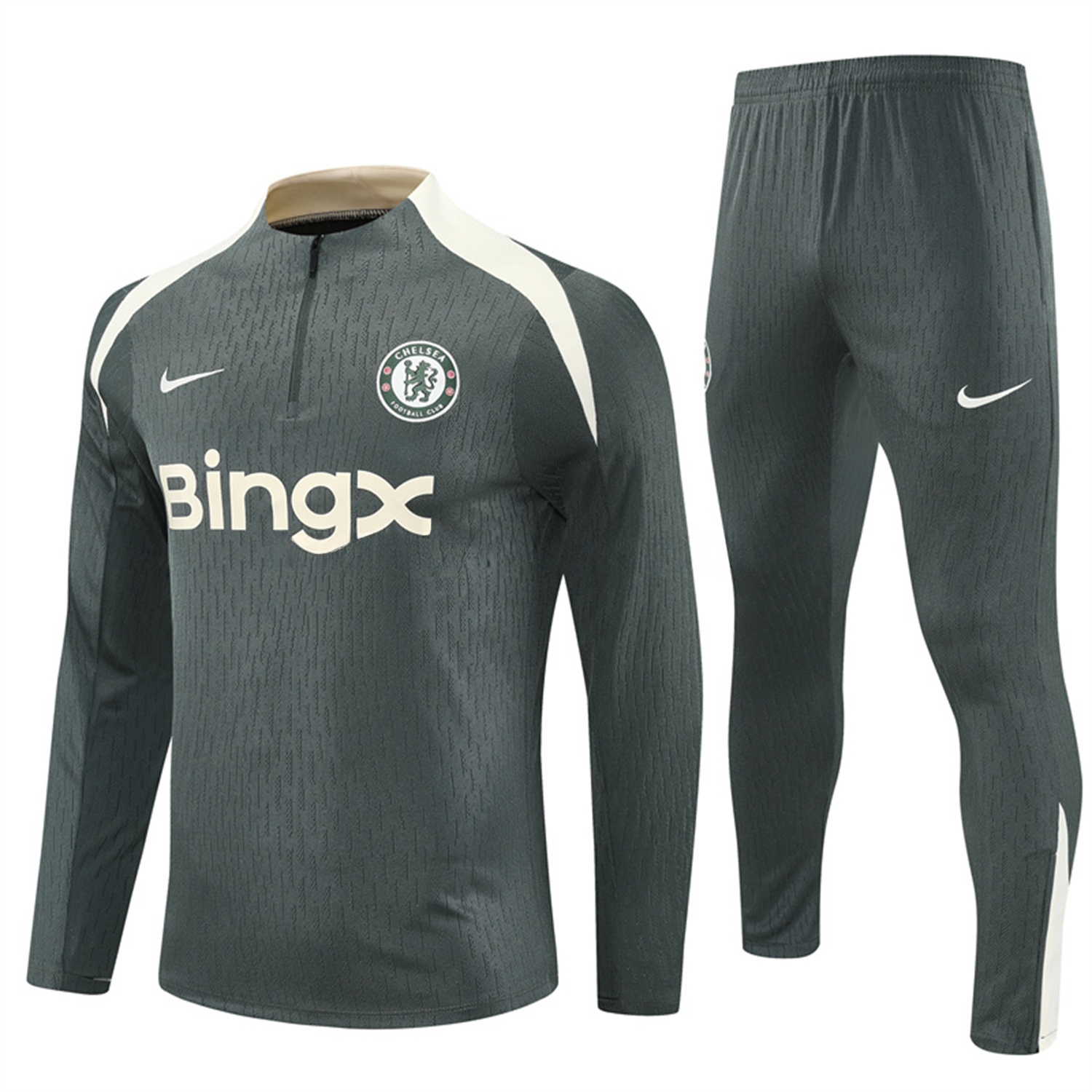 C.H.E.L.S.E.A 25-26 Long Sleeves Training Set - Army Green Top & Army Green Shorts - UnitedFutballJersey