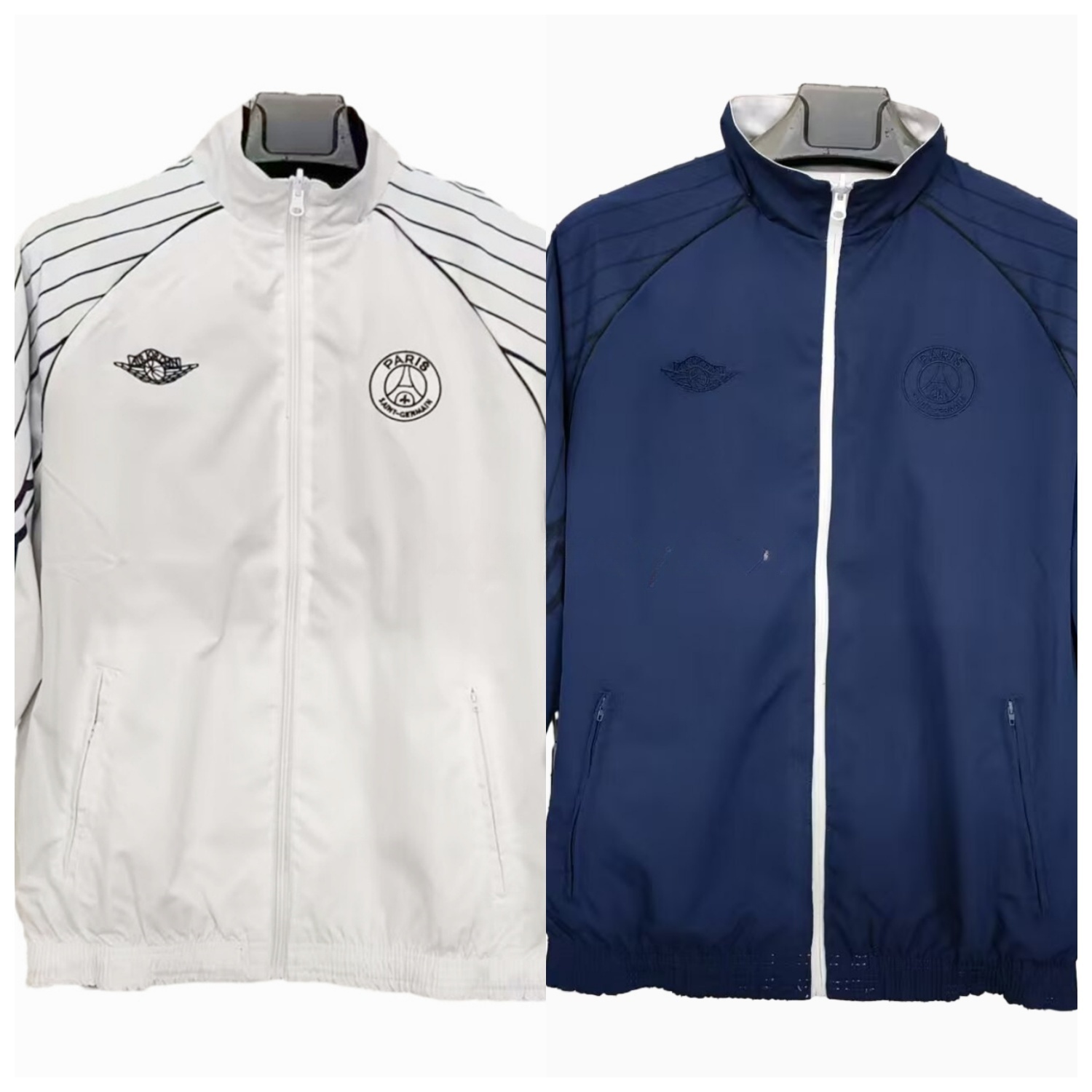 Paris Saint-Germain PSG 24-25 Wings Double Sided Reversible Windbreaker - White & Blue - UnitedFutballJersey