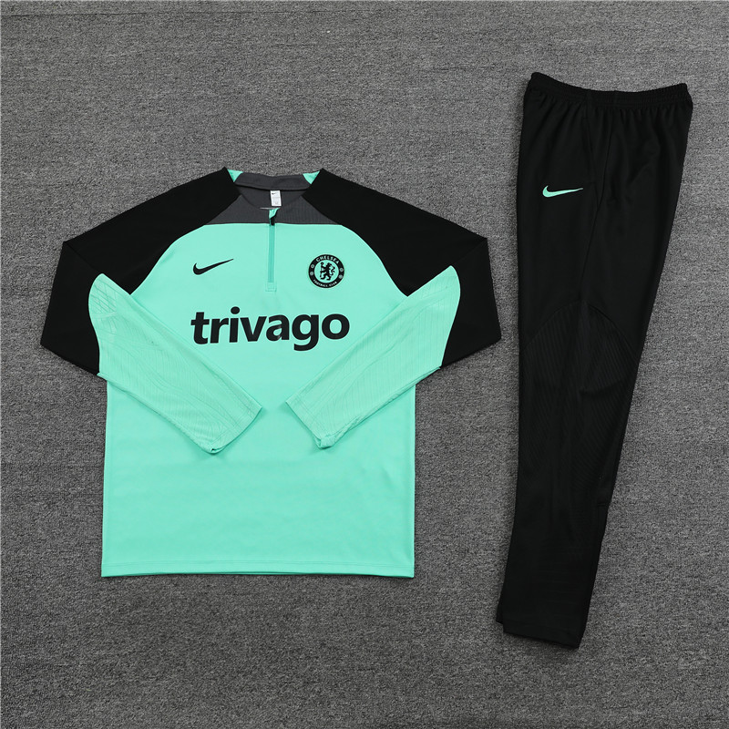 Che 23-24 Kids Long Sleeve Training Set Green - UnitedFutballJersey