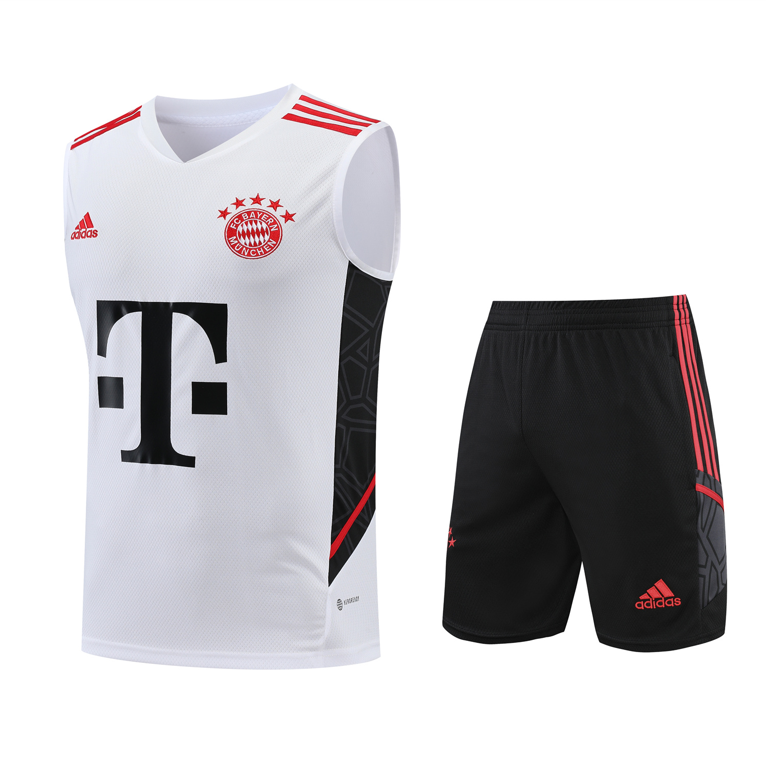 Bayern Munich 23-24 White Training Vest Suit - UnitedFutballJersey