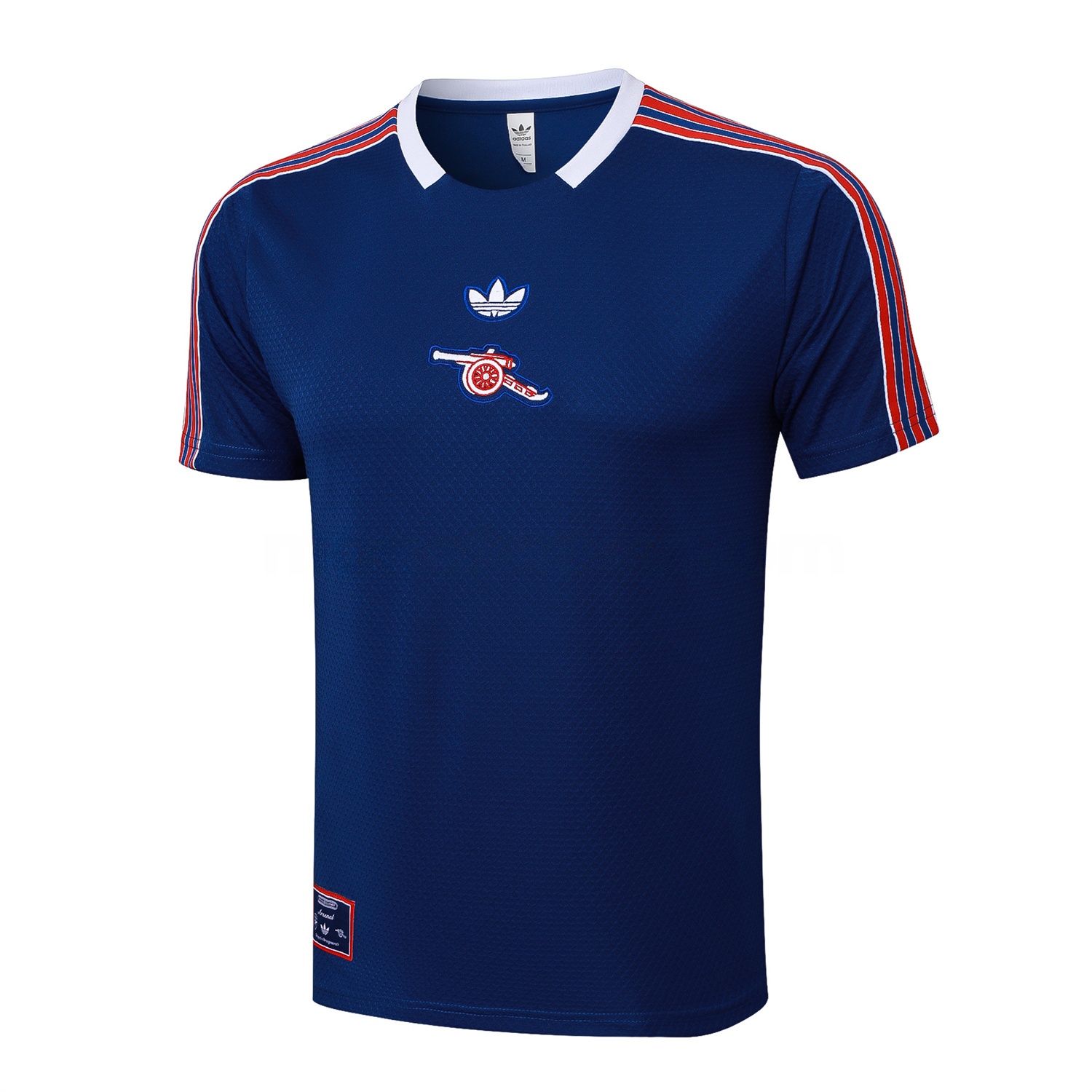 Arsenal 25-26 Throwback Trefoil Short-Sleeve Training Set - Royal Blue Top and Shorts - UnitedFutballJersey