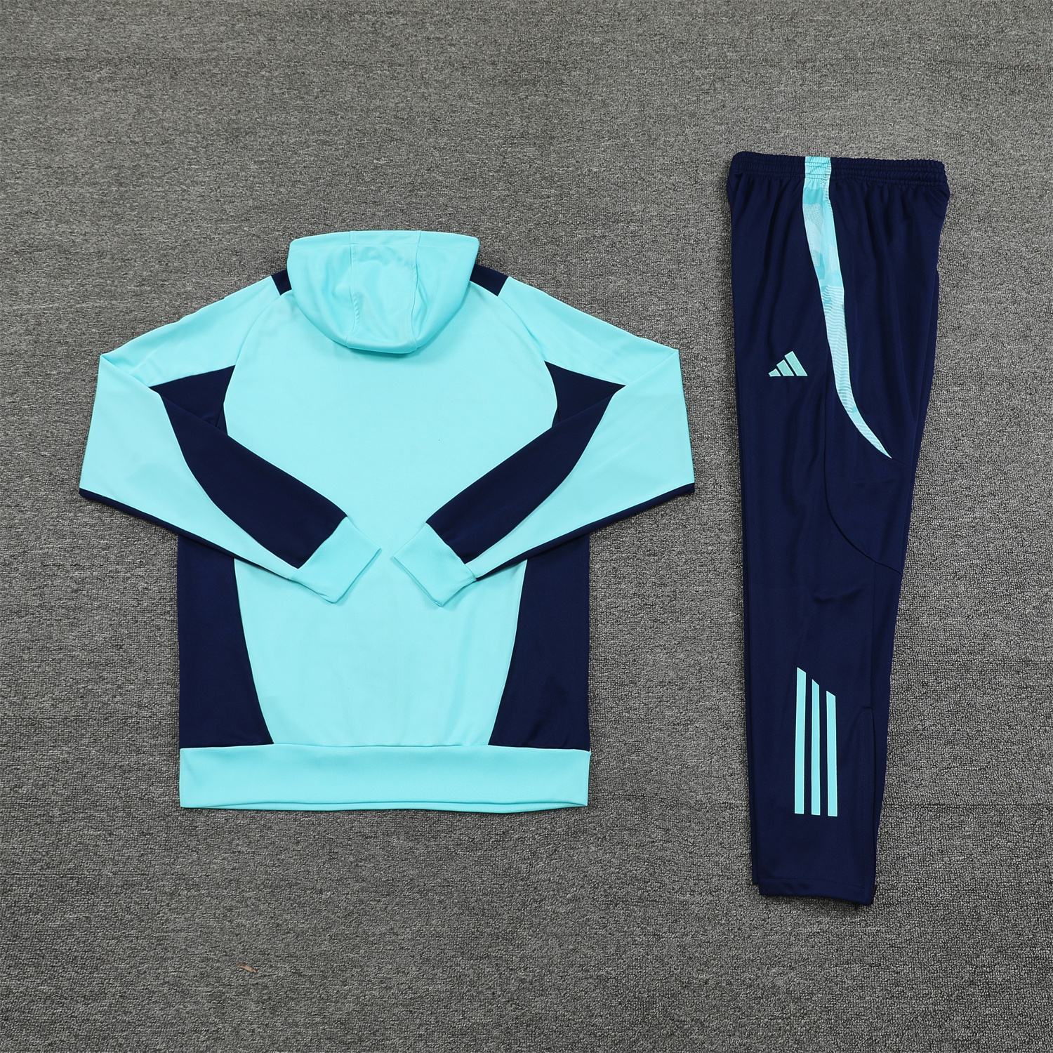 Arsenal 24-25 Training Hoodie Set - Cyan Hoodie and Deep Blue Pants - UnitedFutballJersey