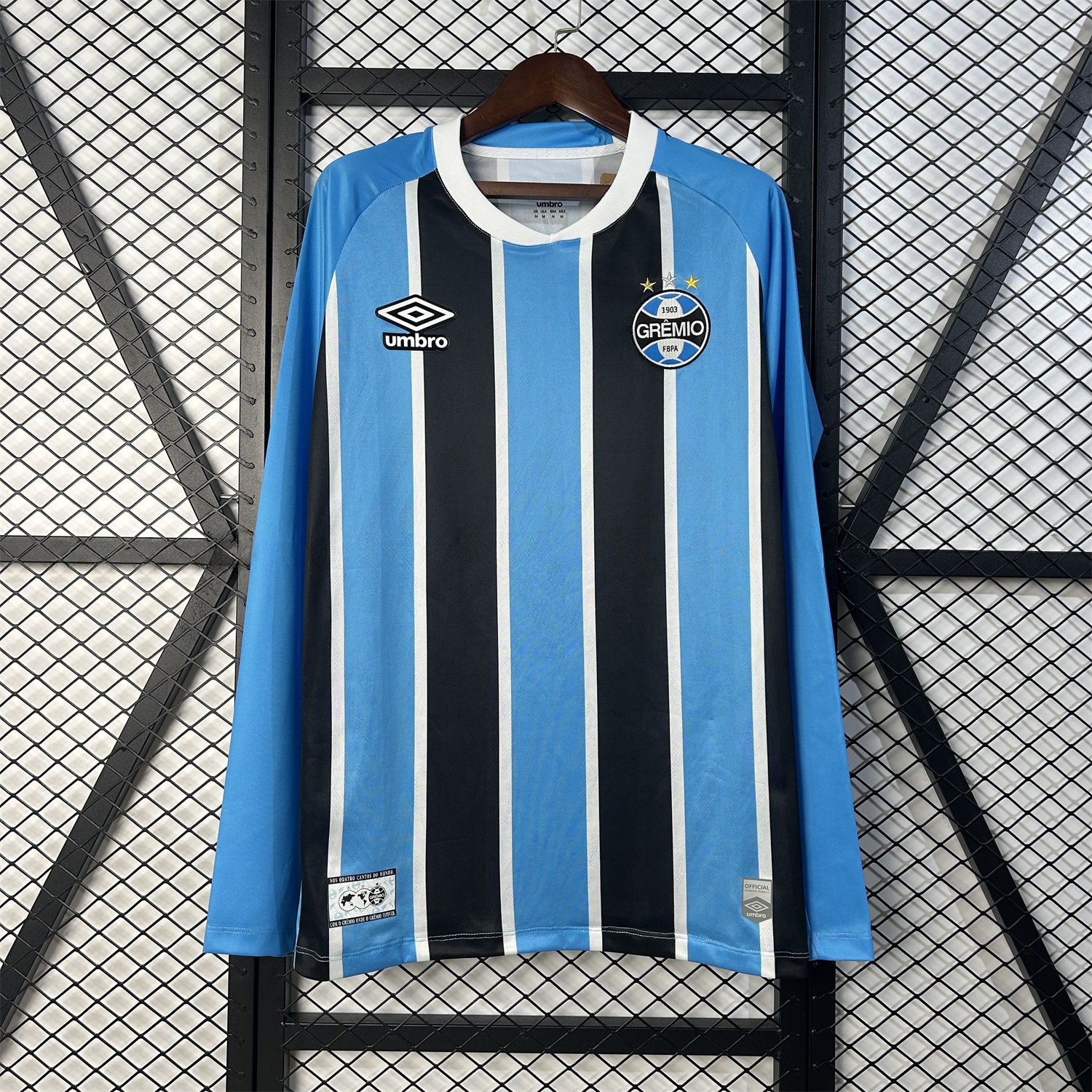 Gremio 25-26 Home Unsponsored Long Sleeves Jersey - Fans Version - UnitedFutballJersey