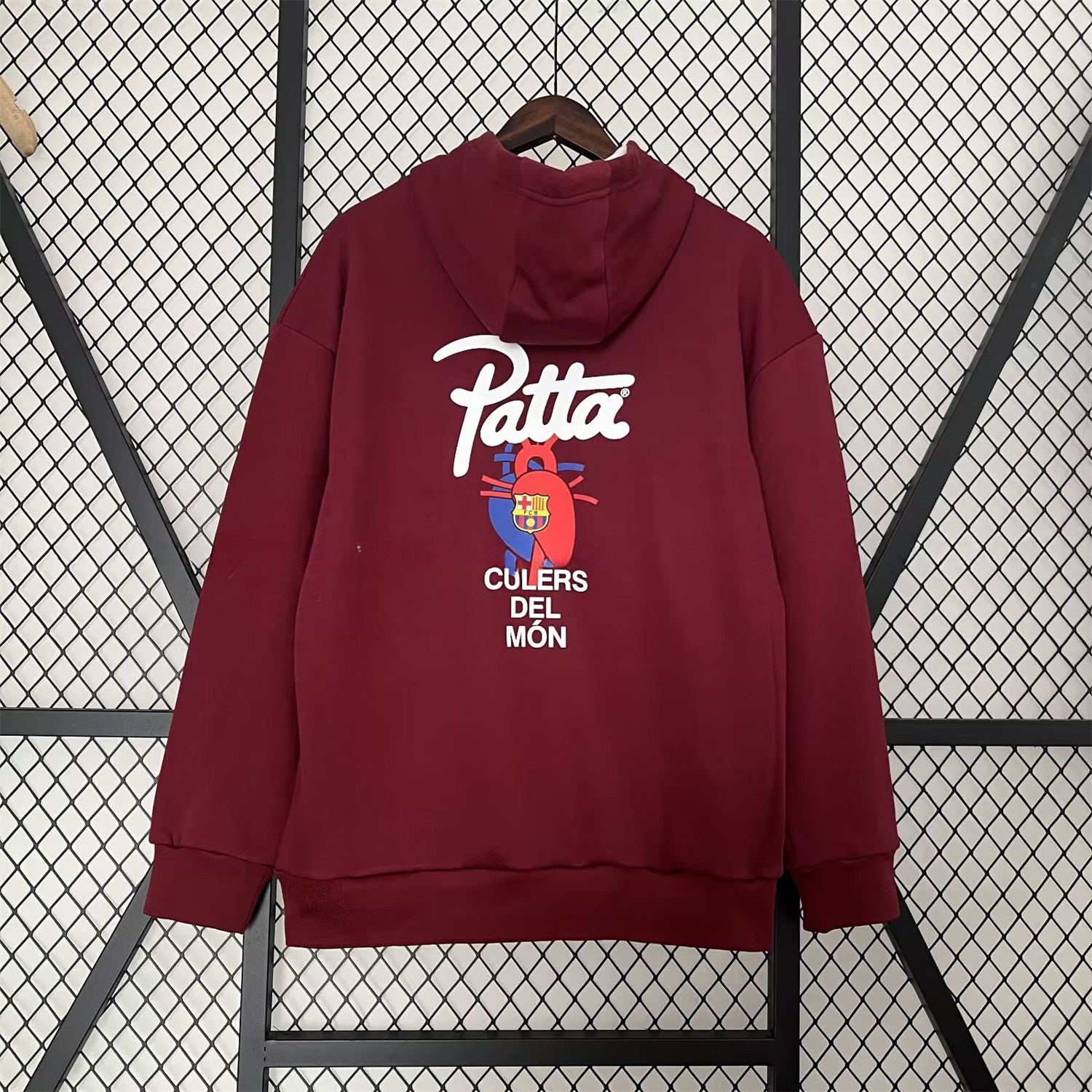 Barcelona x Patta 25-26 Red Unisex Pullover Hoodie - UnitedFutballJersey