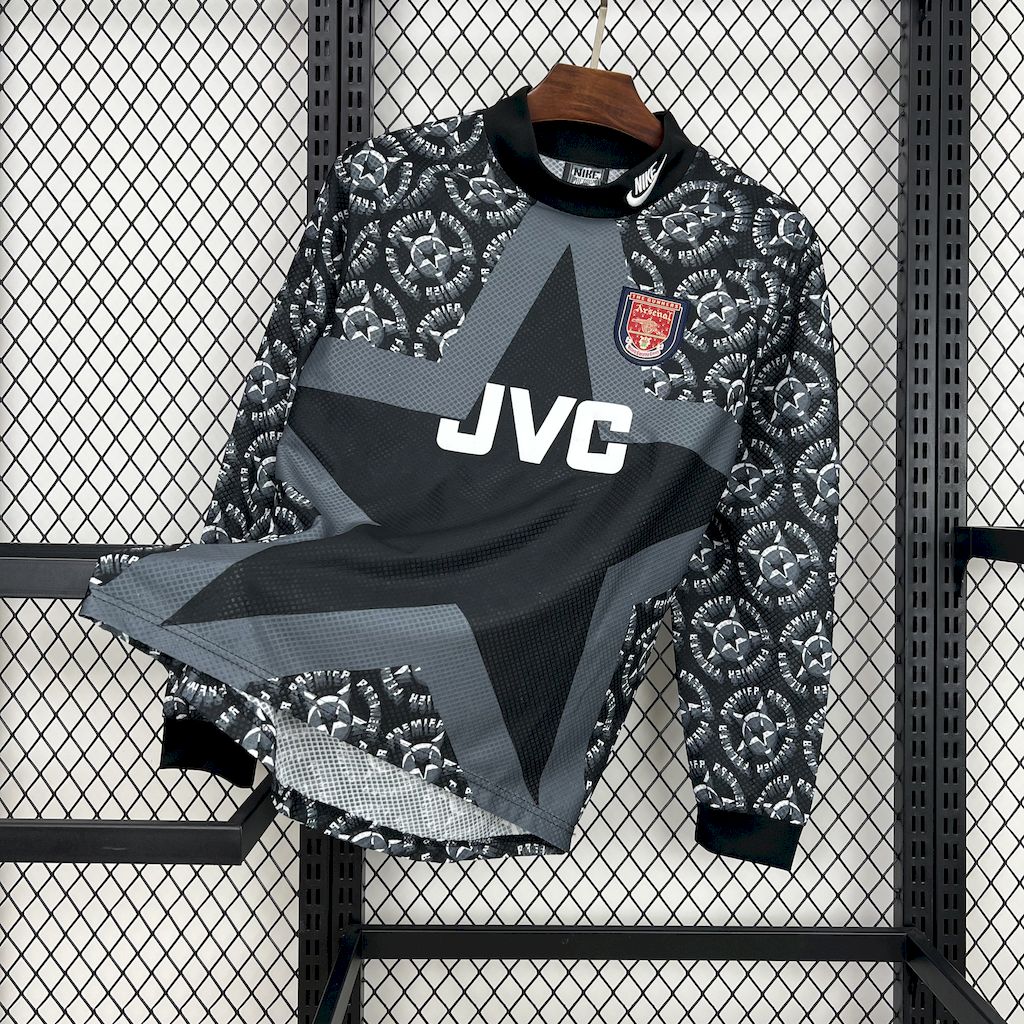 Retro Arsenal 1994-95 Black GK Long Sleeves Jersey - UnitedFutballJersey
