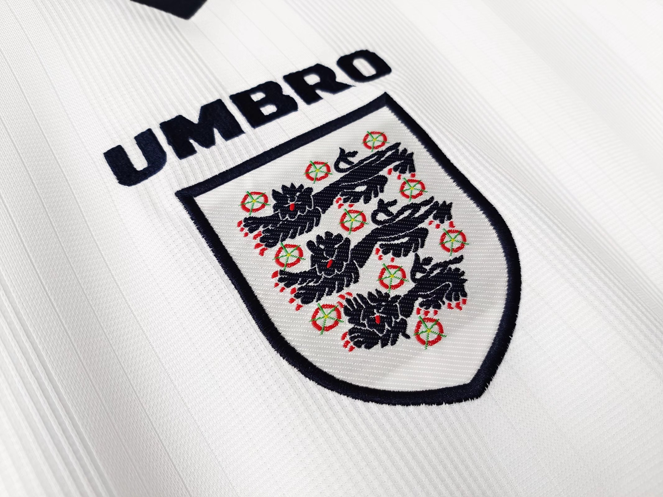 Retro England 1996 Home Stadium Long Sleeve Jersey - UnitedFutballJersey