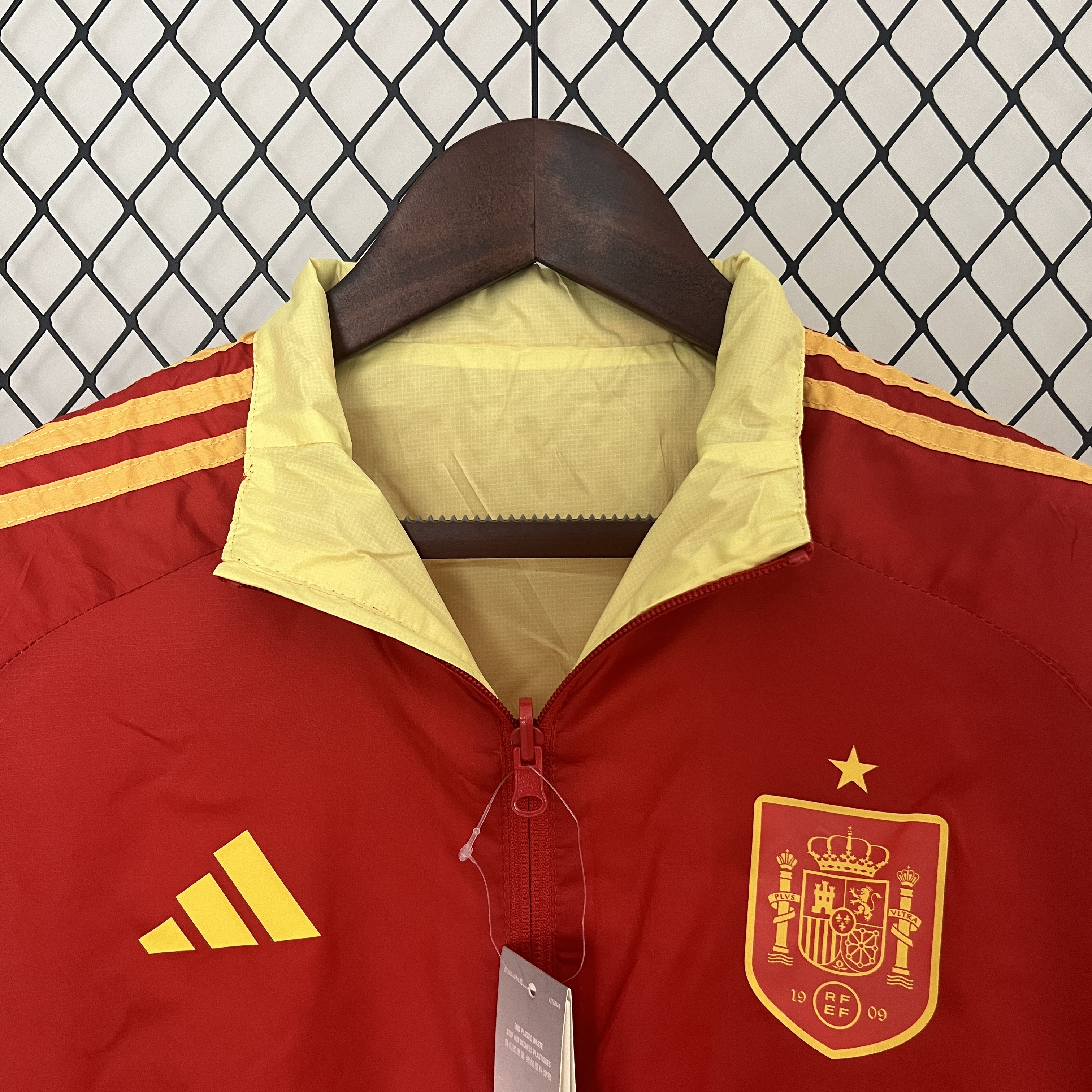 Spain 2024 Double Sided Reversible Windbreaker - Red & Yellow - UnitedFutballJersey