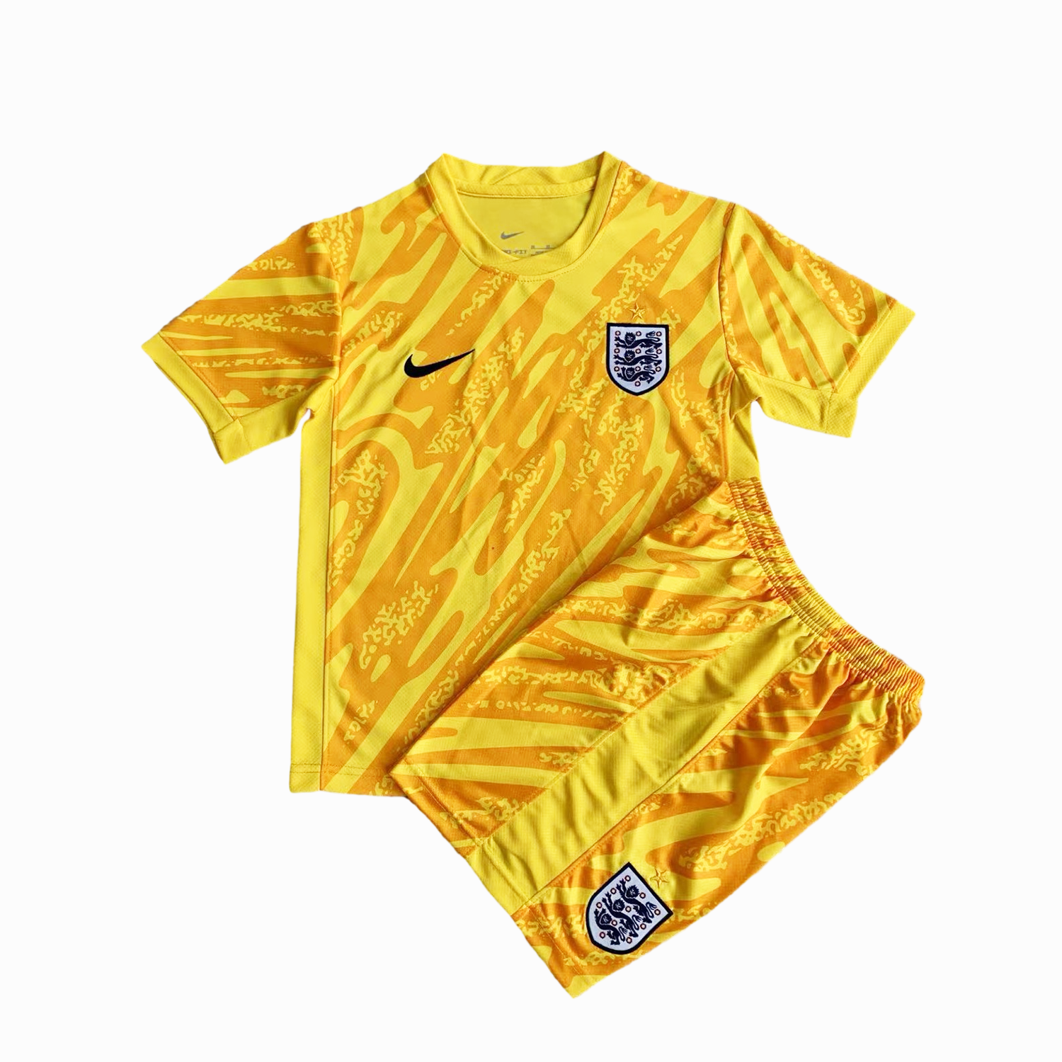 England 2024 Goalkeeper Kids Kit - Yellow - UnitedFutballJersey