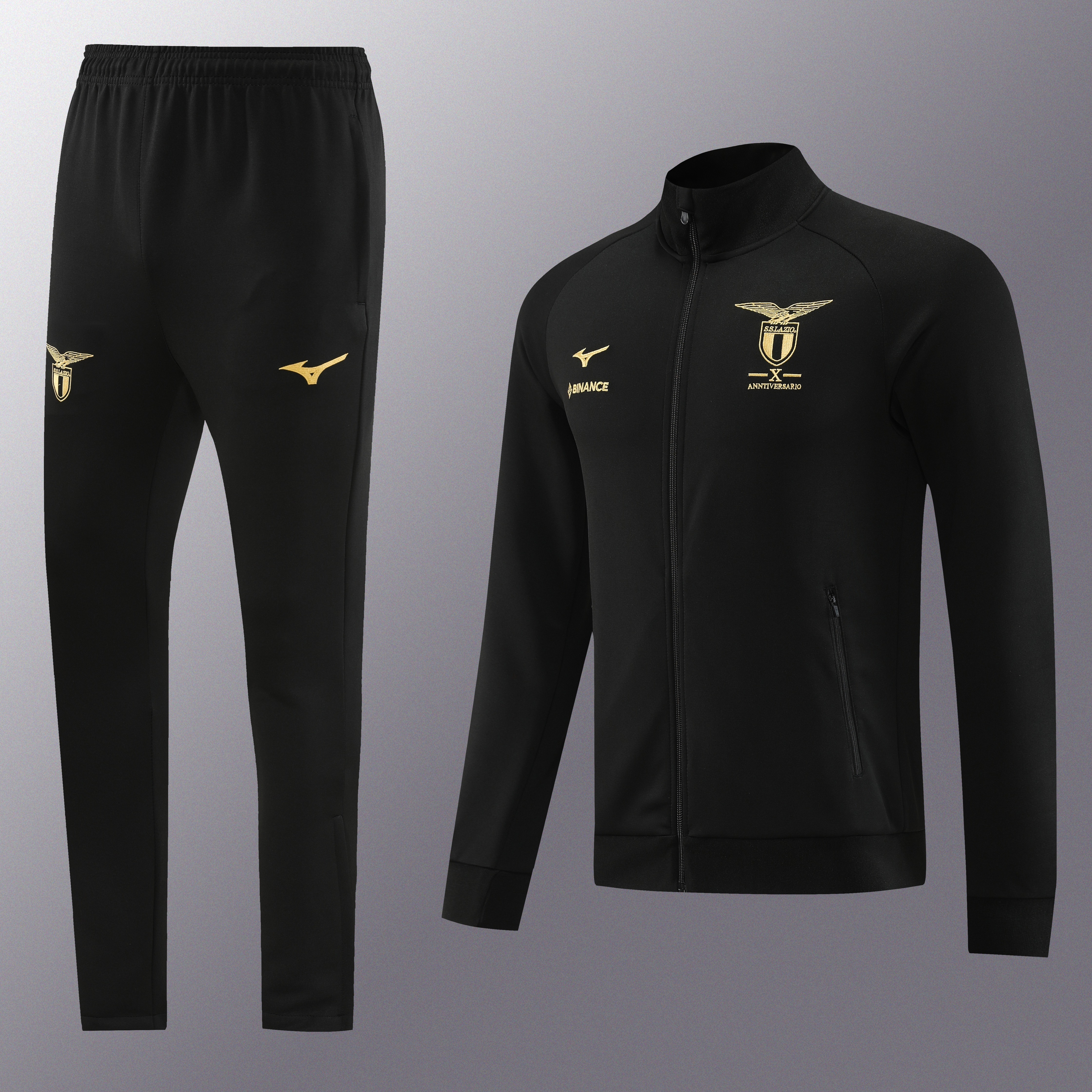 Lazio 23-24 Jacket Training Tracksuit - Black - UnitedFutballJersey
