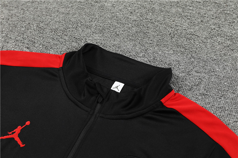 Paris Saint-Germain PSG 23-24 Kids Long Sleeve Training Set Black and Red - UnitedFutballJersey