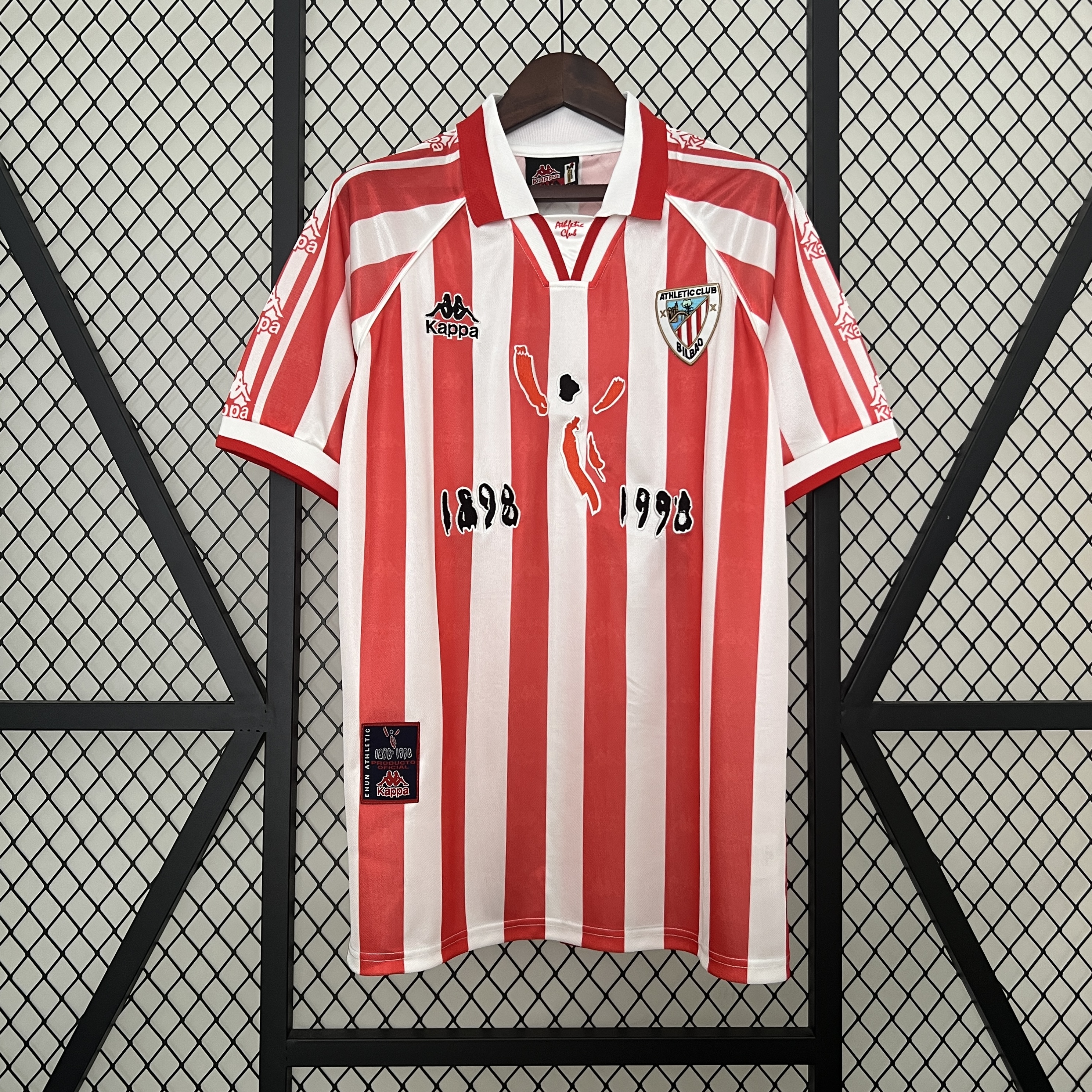 Retro Athletic Bilbao 1997-98 100th Anniversary Home Stadium Jersey - UnitedFutballJersey