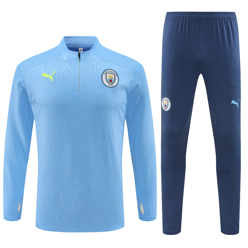 Manchester City 24-25 Long Sleeve Training Set - Light Blue - UnitedFutballJersey