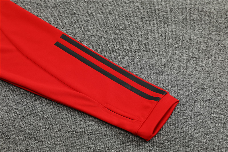 Manchester United 23-24 Kids Long Sleeve Training Set Red - UnitedFutballJersey