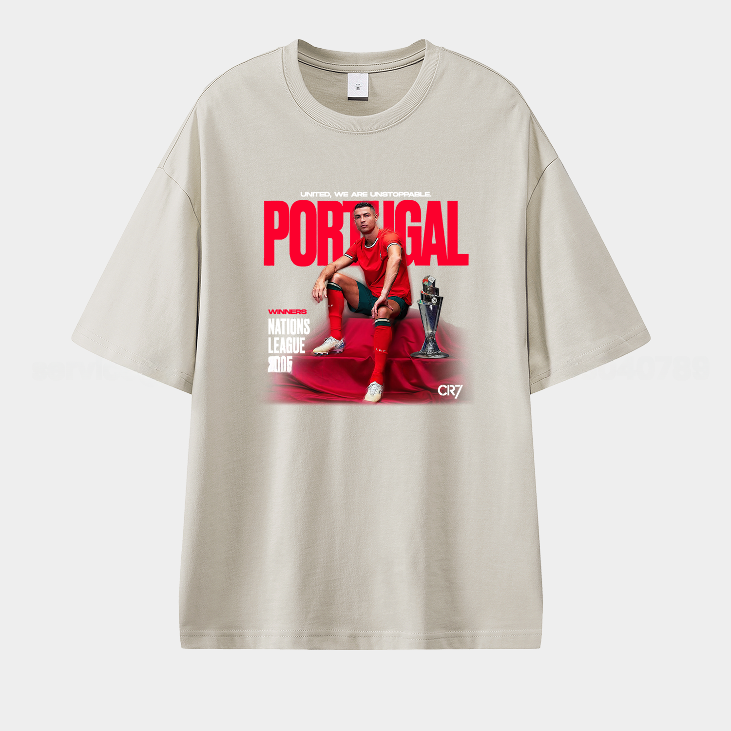 Portugal C.Ronaldo 2025 UEFA Nations League Winners Unisex Pure Cotton T-shirt - UnitedFutballJersey