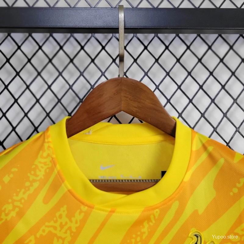 Tottenham Hotspur 24-25 Yellow Goalkeeper Kids Kit - UnitedFutballJersey