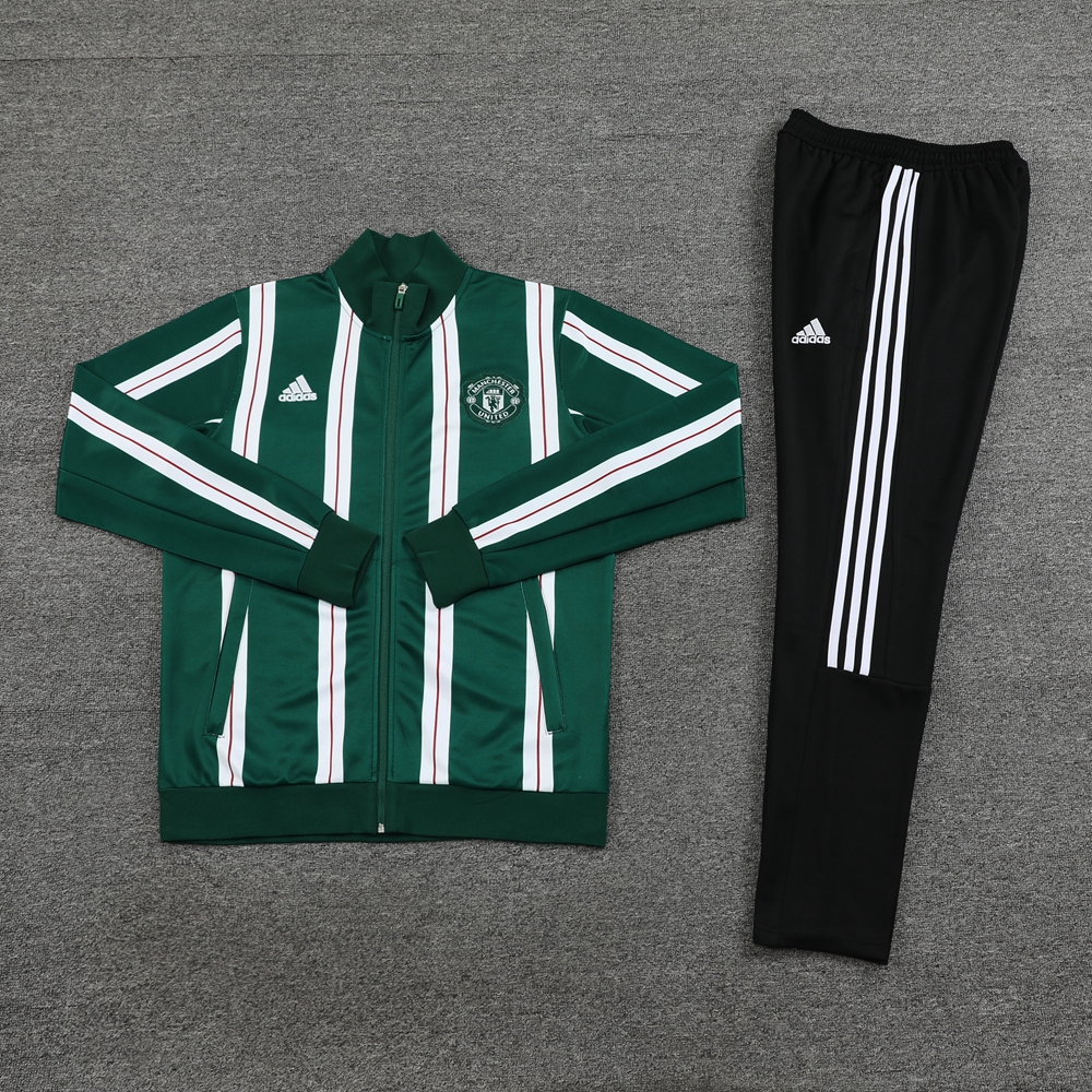 Manchester United 23-24 Jacket Training Tracksuit - Green - UnitedFutballJersey