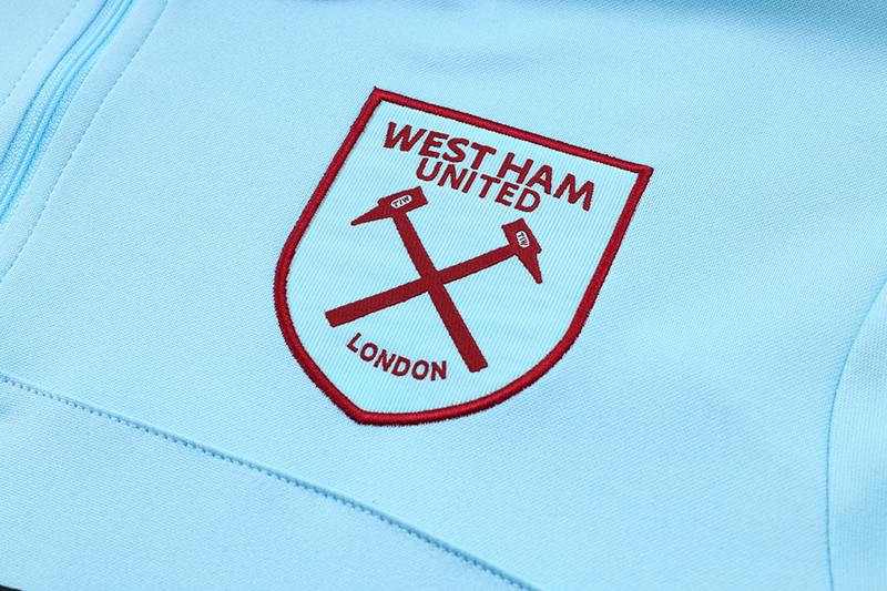 West Ham United 23-24 Long Sleeve Training Set -Light Blue - UnitedFutballJersey
