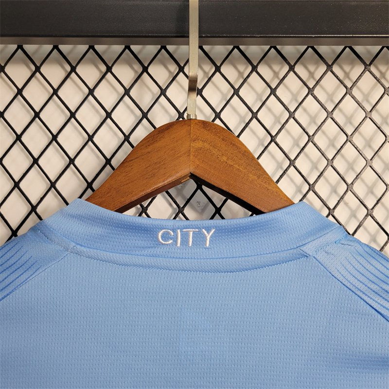 Manchester City 23-24 Home Long Sleeve Jersey - Fans Version - UnitedFutballJersey