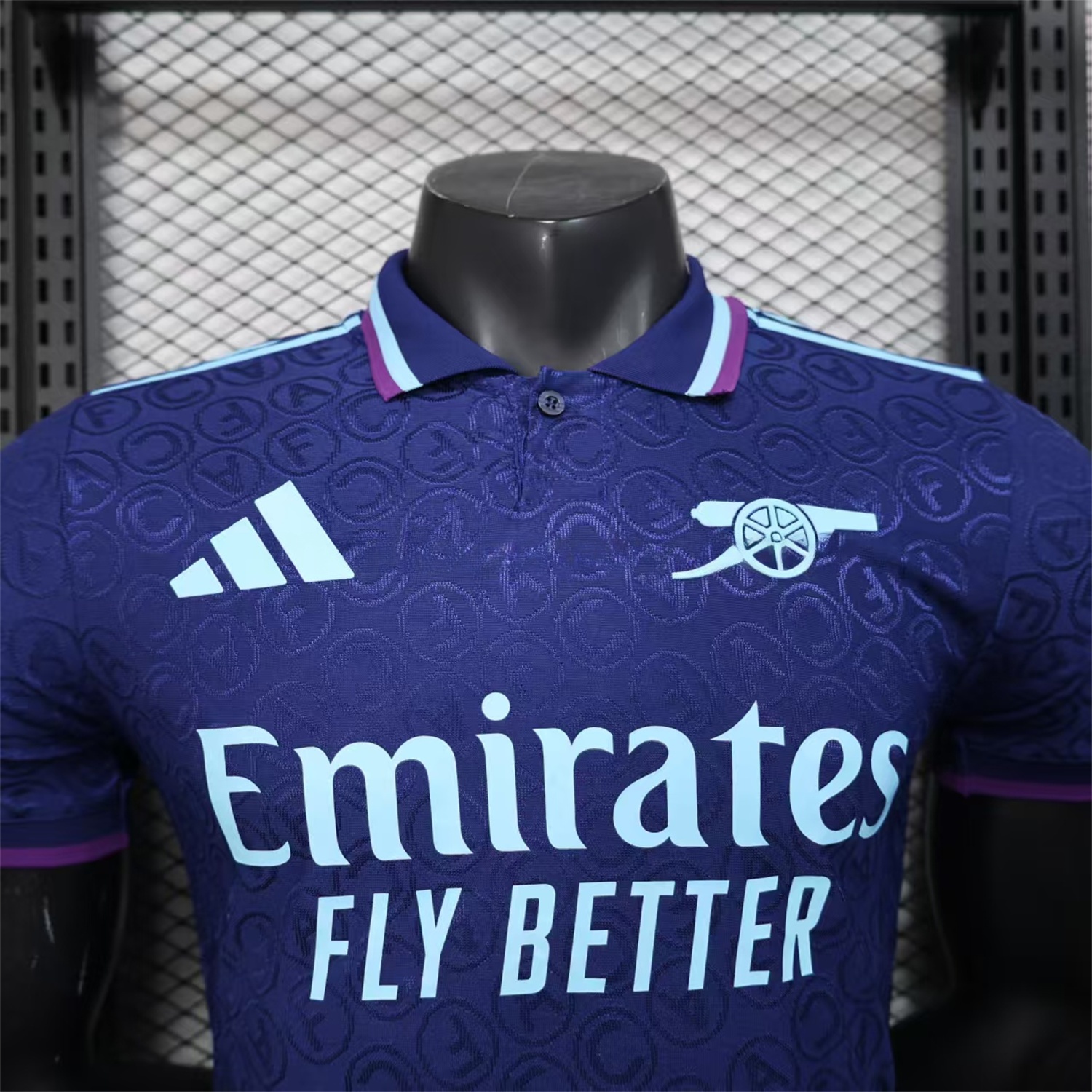 Arsenal 25-26 Deep Blue POLO Letter Pattern Special Jersey - Player Version - UnitedFutballJersey