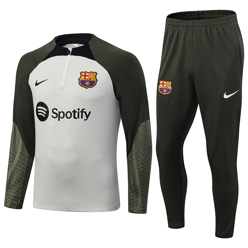 B.A.R.S.A 23-24 Long Sleeve Training Set -Light Gray - UnitedFutballJersey