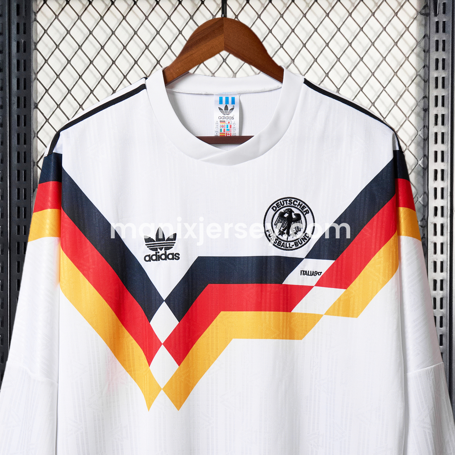 Retro Germany 1990 Home Long Sleeve Jersey - UnitedFutballJersey