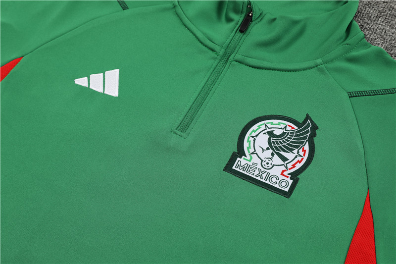 Mexico 23-24 Kids Long Sleeve Training Set Green - UnitedFutballJersey