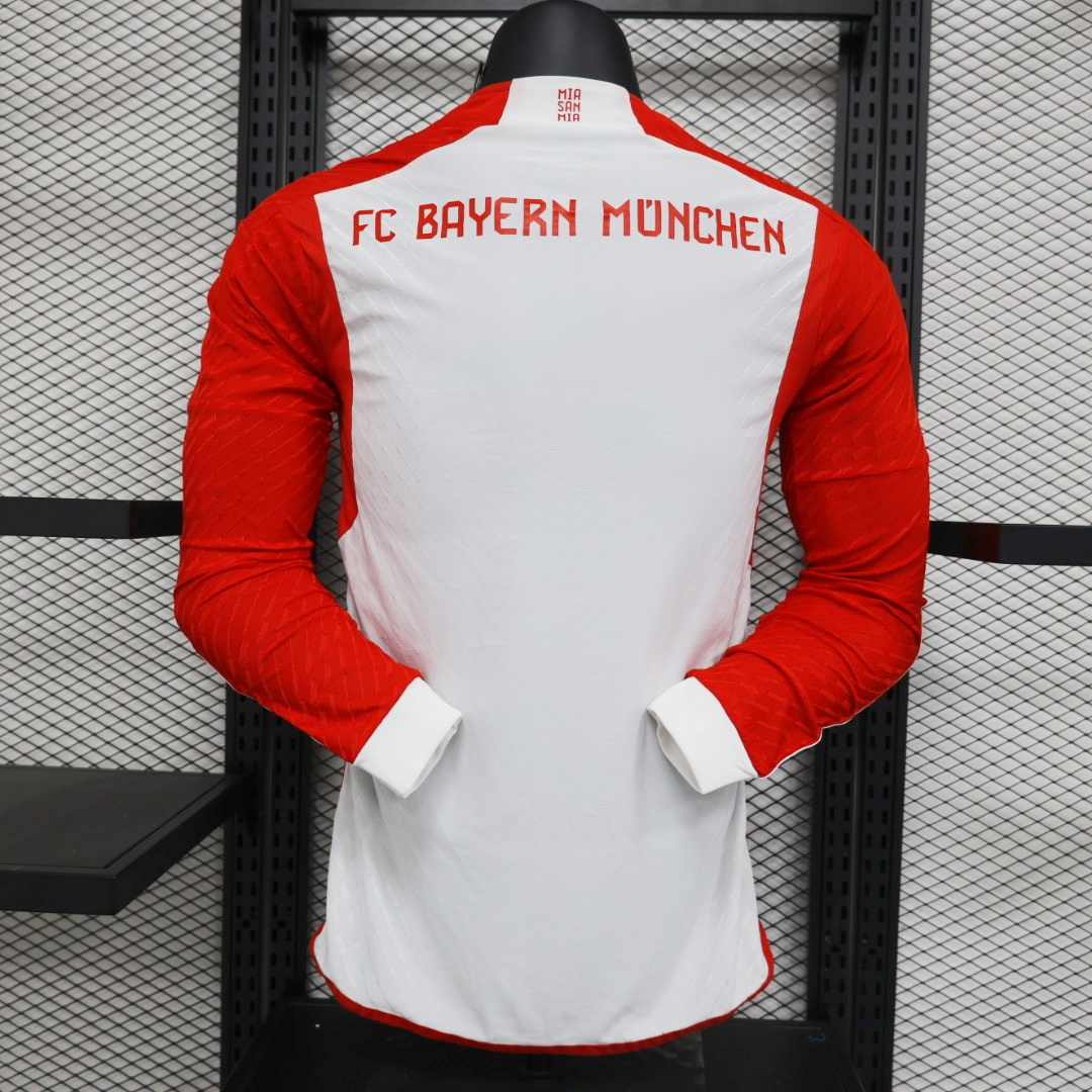 Bayern Munich 23-24 Home Long Sleeve Jersey - Player Version - UnitedFutballJersey