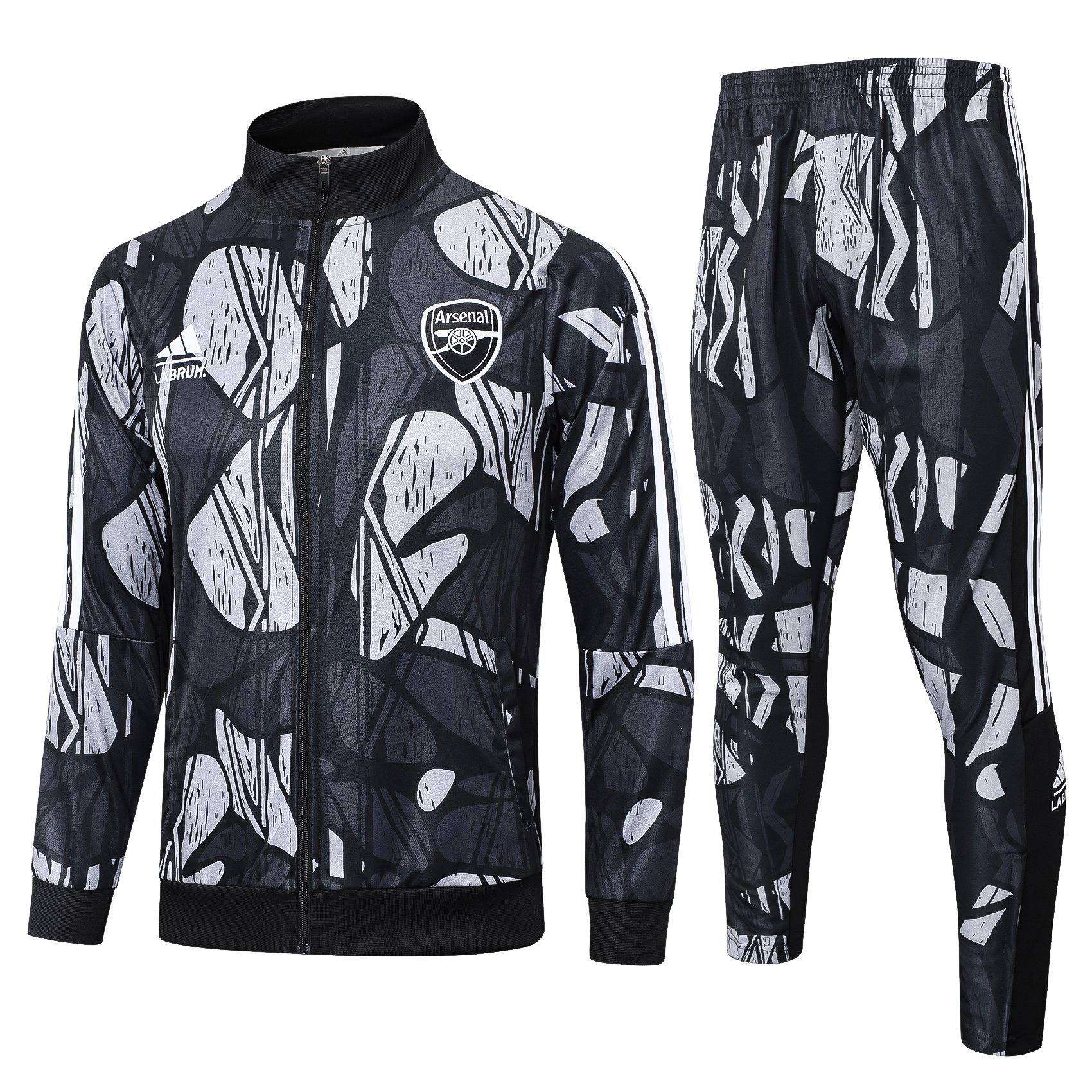 Arsenal 24-25 Black Grey Windbreaker Jacket - UnitedFutballJersey
