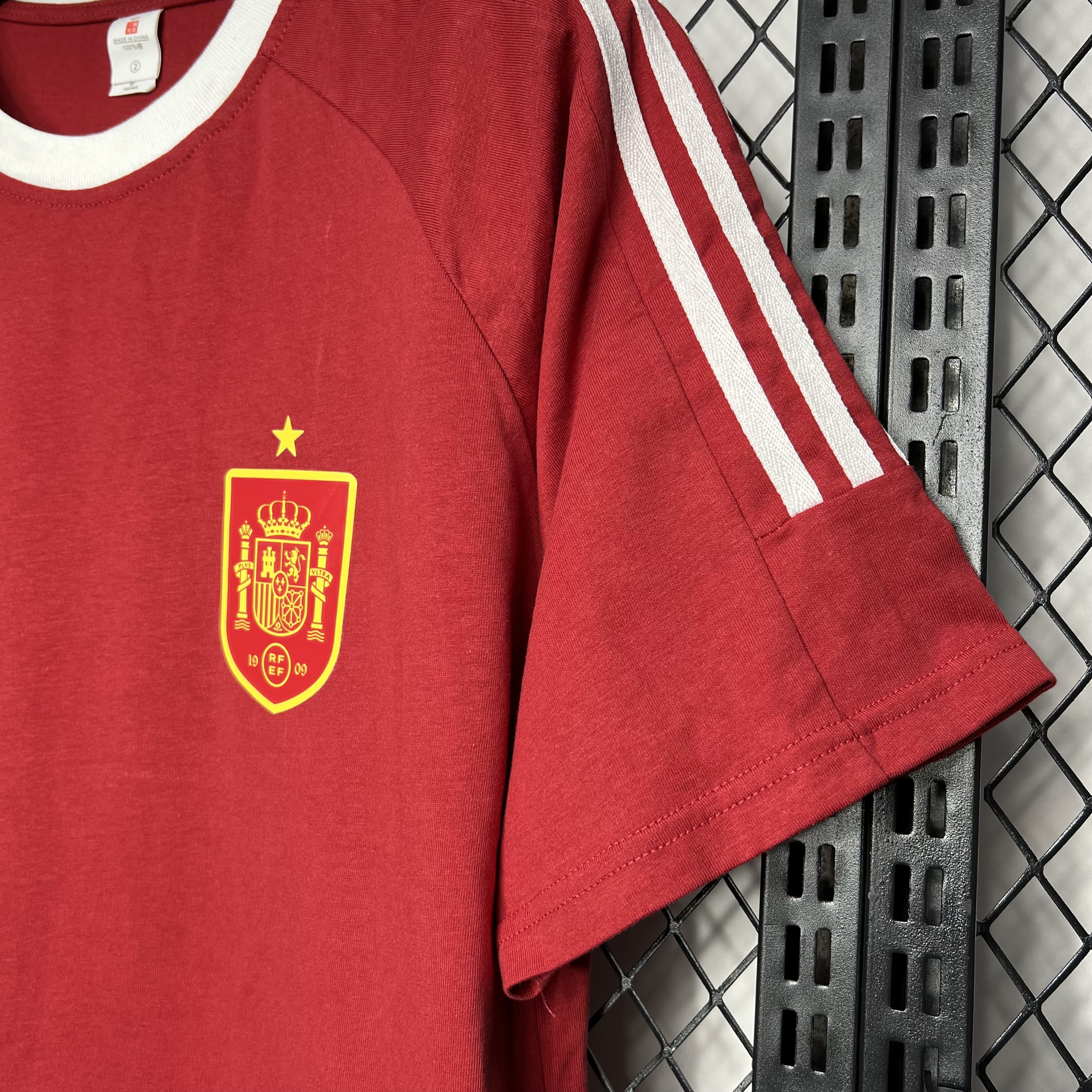 Spain 2024 Euro Red Retro Style Jersey - Fans Version - UnitedFutballJersey