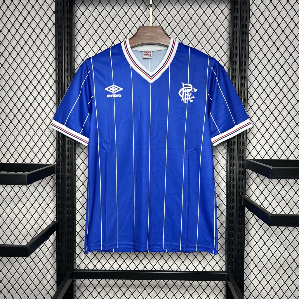 Retro Glasgow Rangers 1982-83 Home Stadium Jersey - UnitedFutballJersey