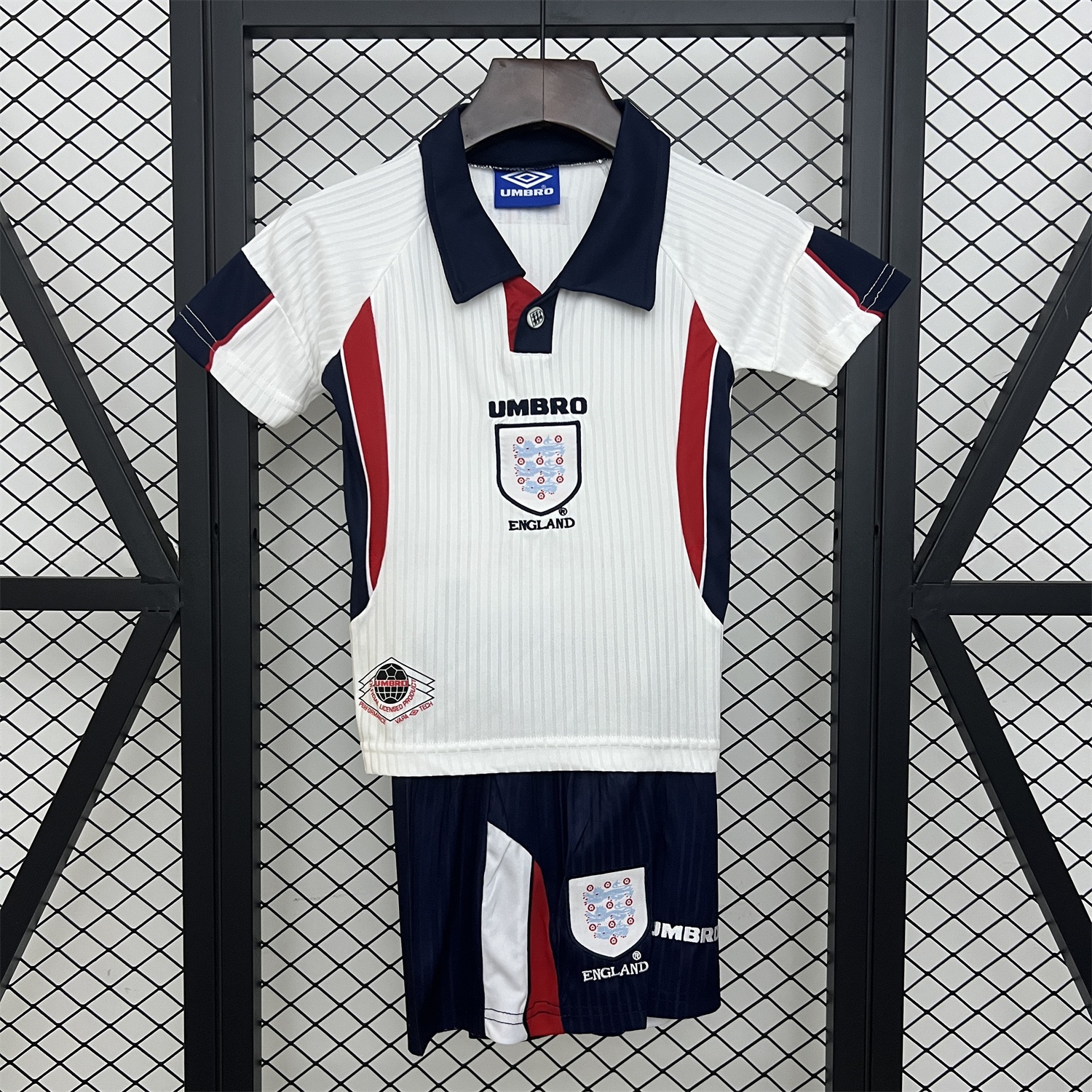 Retro England 1998 Home Kids Kit - UnitedFutballJersey