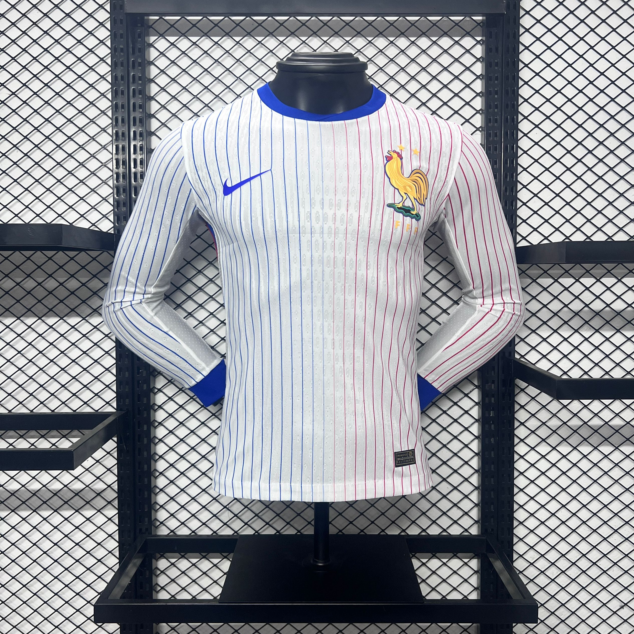France 2024 Away Long Sleeve Jersey - Player Version - UnitedFutballJersey
