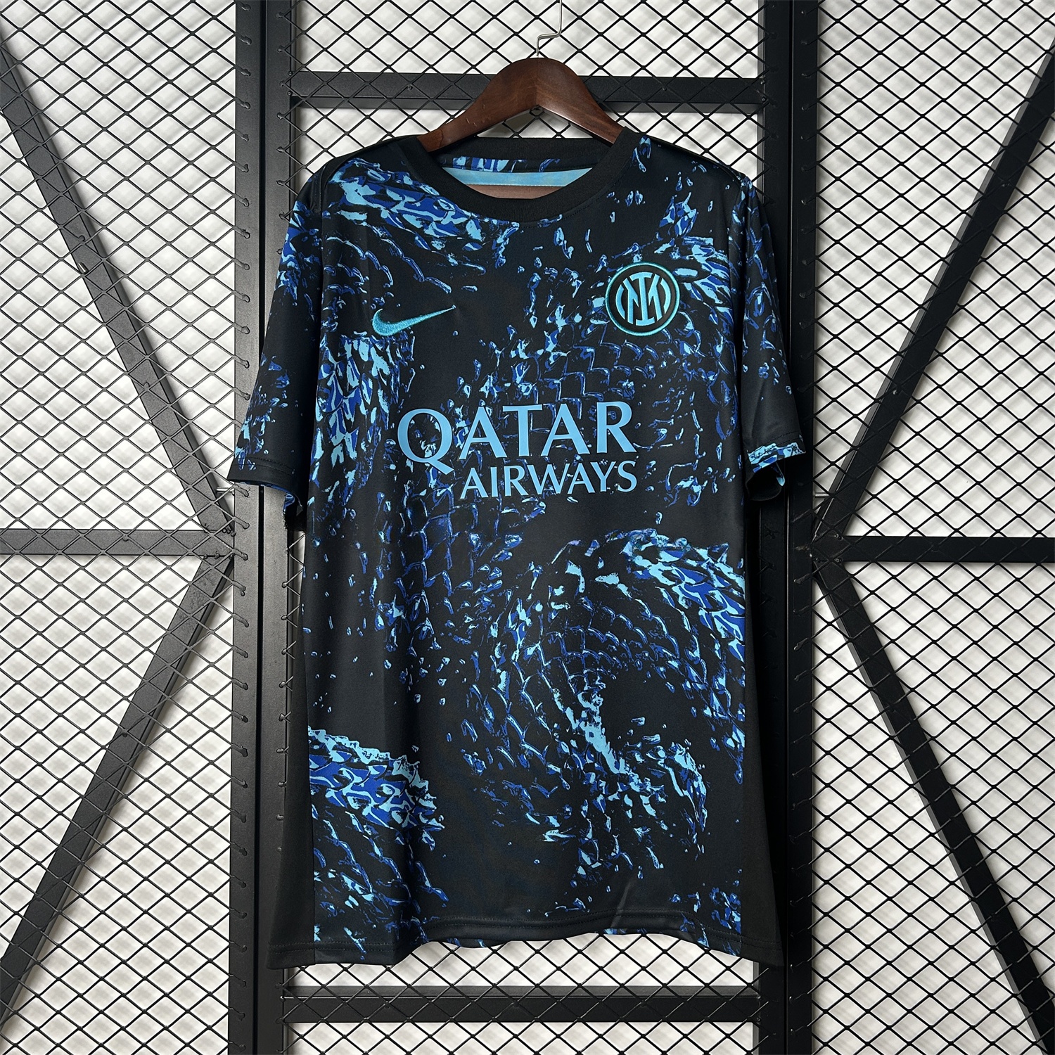 Inter Milan 25-26 Blue Snake Pattern Pre-Match Training Jersey - Fans Version - UnitedFutballJersey