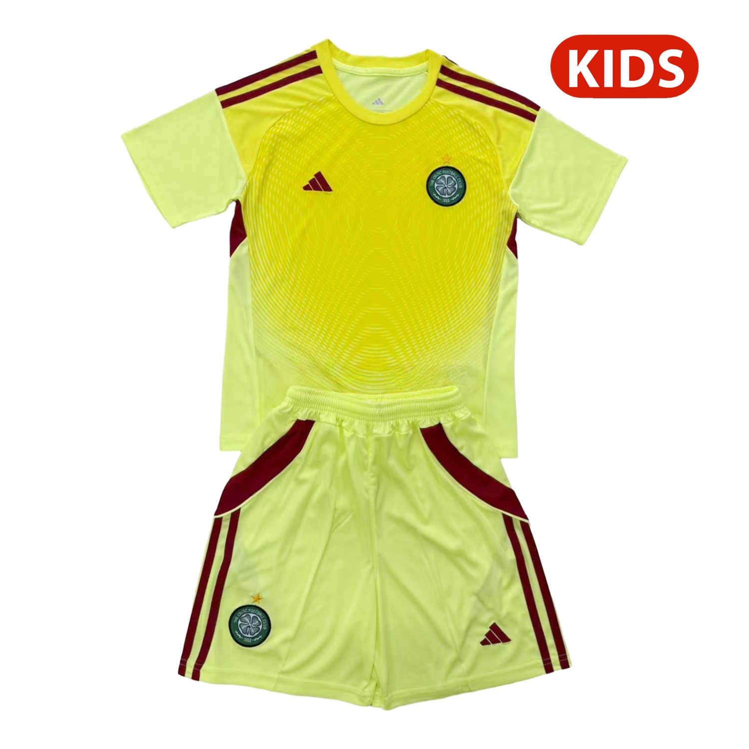 Celtic 25-26 Light Yellow Goalkeeper Kids Kit - UnitedFutballJersey