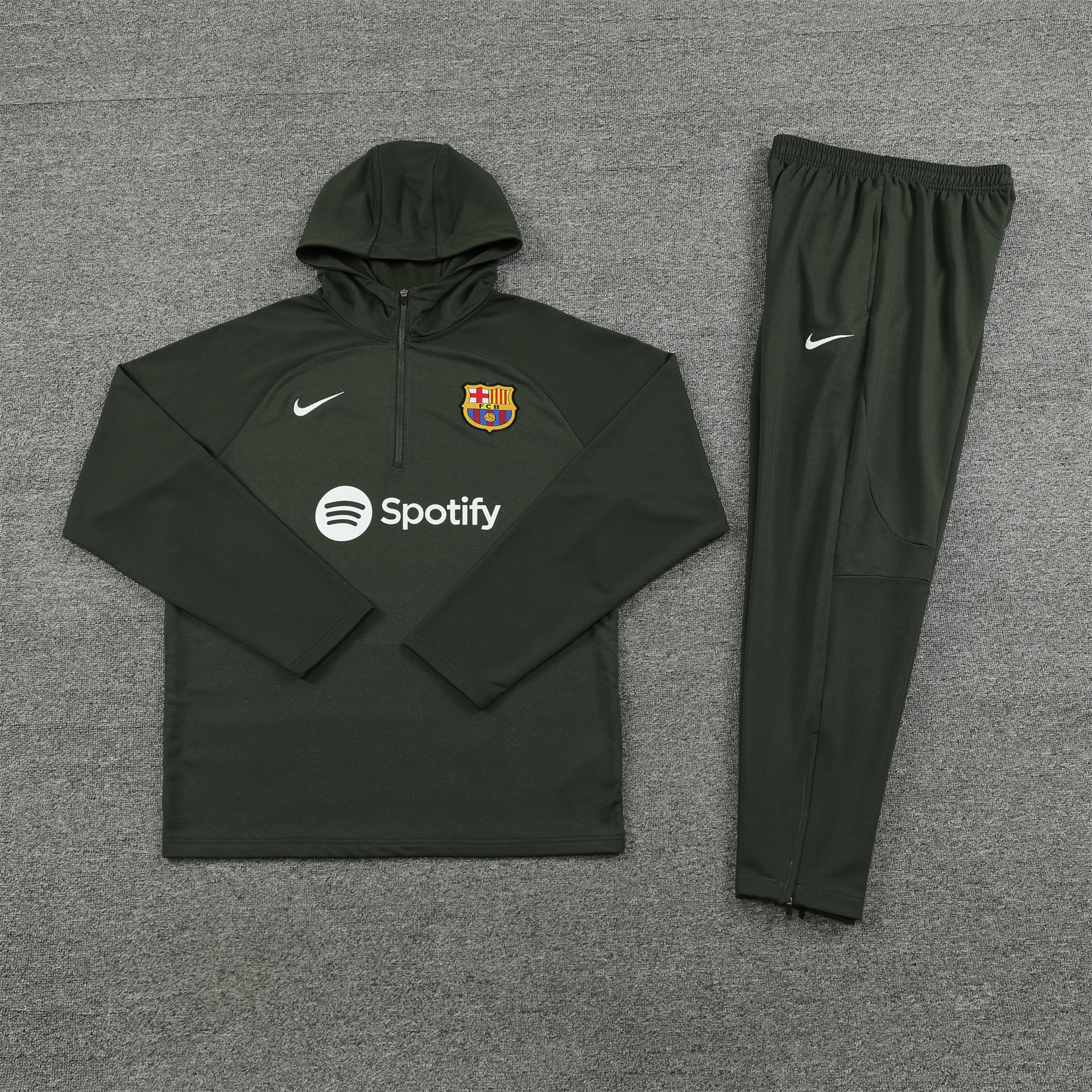 B.A.R.S.A 23-24 Men's Training Hoodie + Pants - Green - UnitedFutballJersey