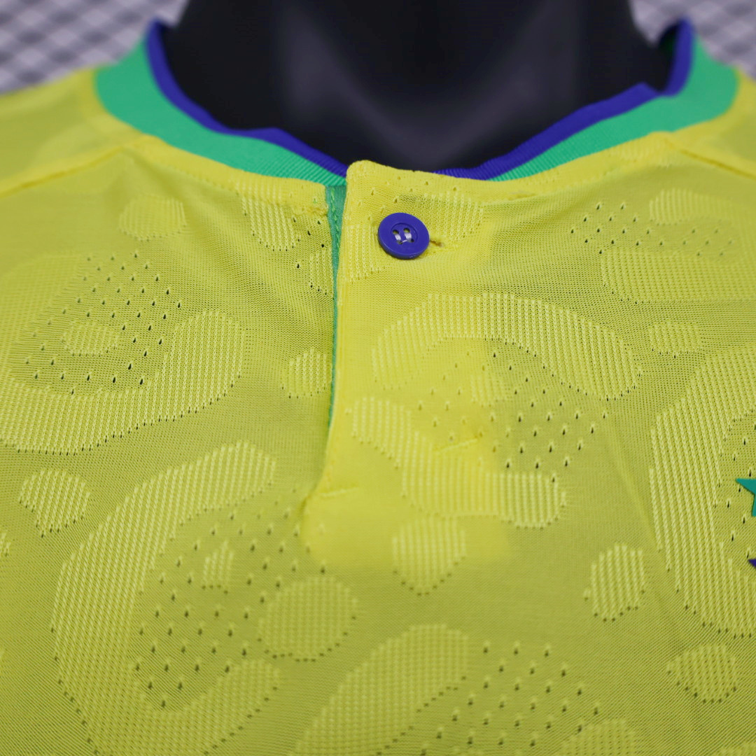 Brazil 22-23 Home Long Sleeve Jersey - Player Version - UnitedFutballJersey