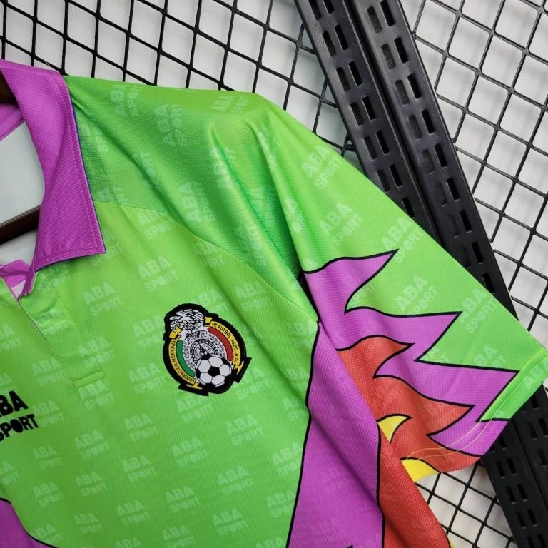 Retro Mexico 1994 Goalkeeper Green Jersey - UnitedFutballJersey