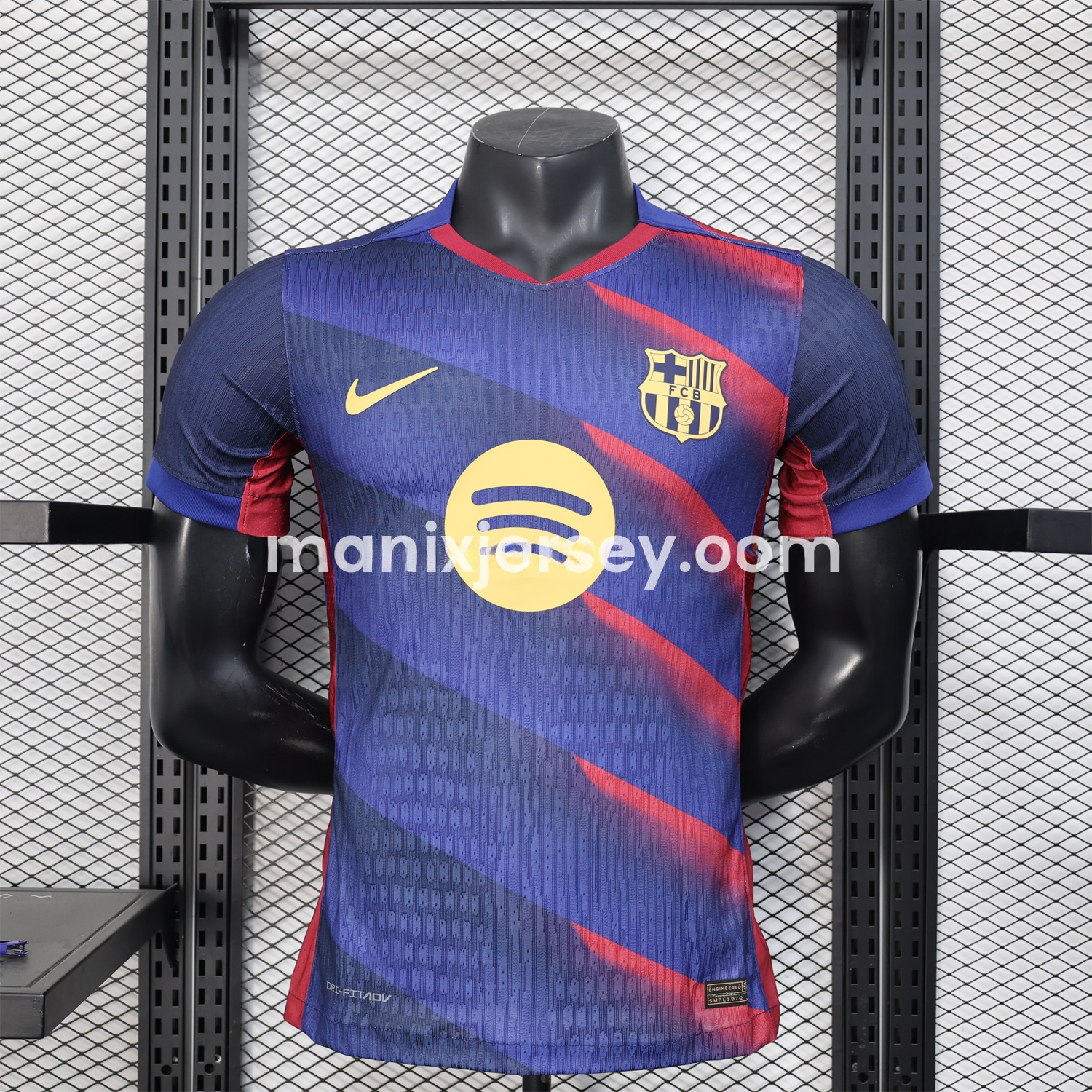 Barcelona 25-26 Red Diagonal Special Blue Jersey - Player Version - UnitedFutballJersey