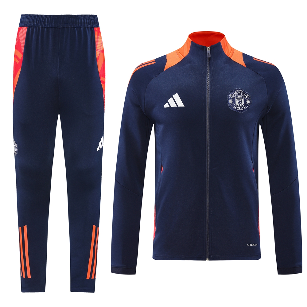 Manchester United 24-25 Jacket Training Tracksuit - Royal Blue - UnitedFutballJersey