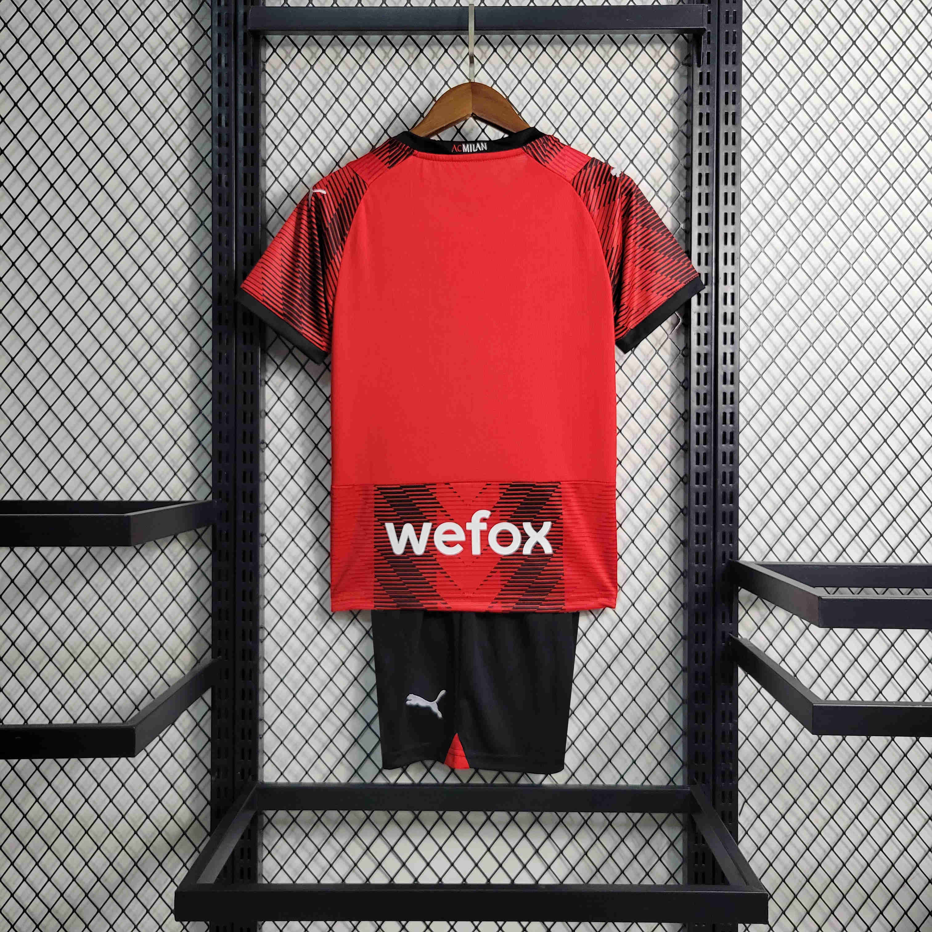AC Milan 23-24 Home Kids Kit - UnitedFutballJersey