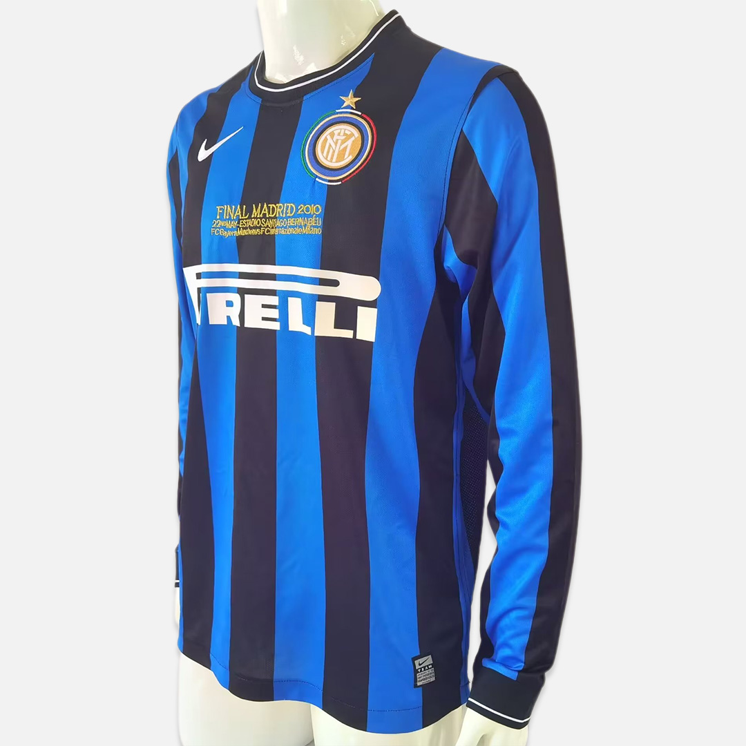Retro Inter Milan 09-10 Home Stadium Long Sleeve Jersey - Champions League Final - UnitedFutballJersey