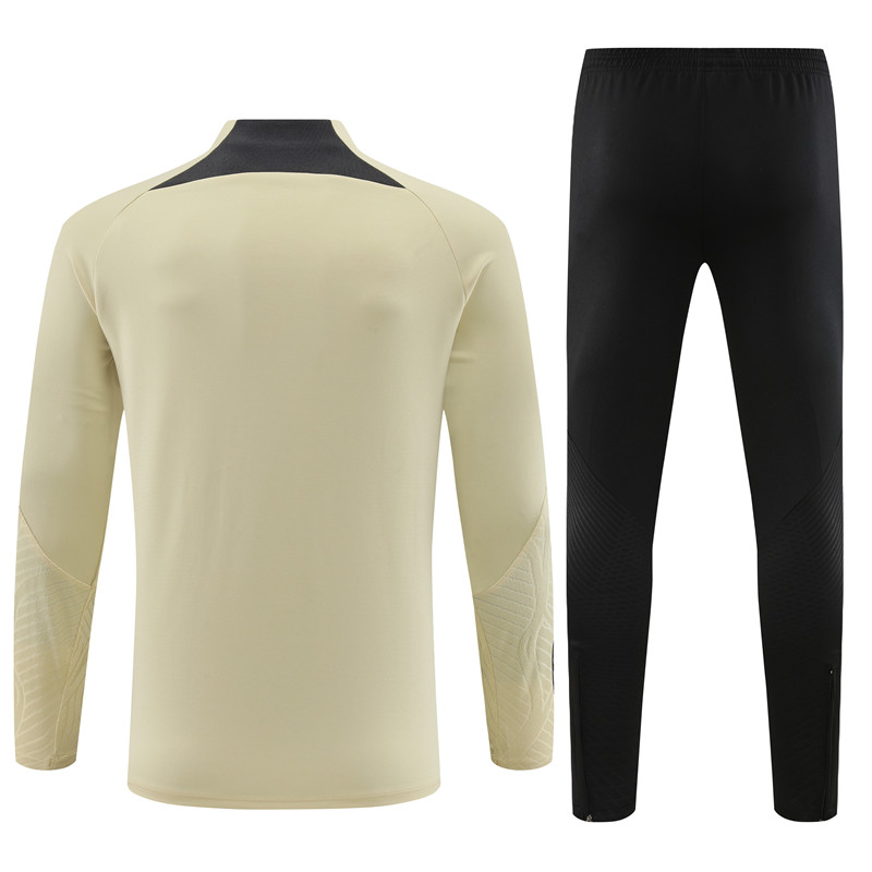 Paris Saint-Germain PSG 23-24 Kids Long Sleeve Training Set Beige - UnitedFutballJersey