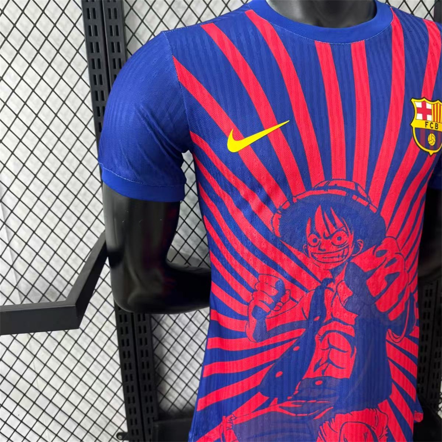 Barcelona 25-26 One Piece Red Silhouette Special Blue Jersey - Player Version - UnitedFutballJersey