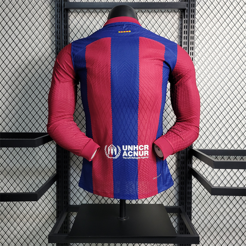 B.A.R.S.A 23-24 Home Long sleeve Jersey - Player Version - UnitedFutballJersey