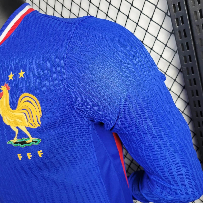 France 2024 Home Long Sleeve Jersey - Player Version - UnitedFutballJersey